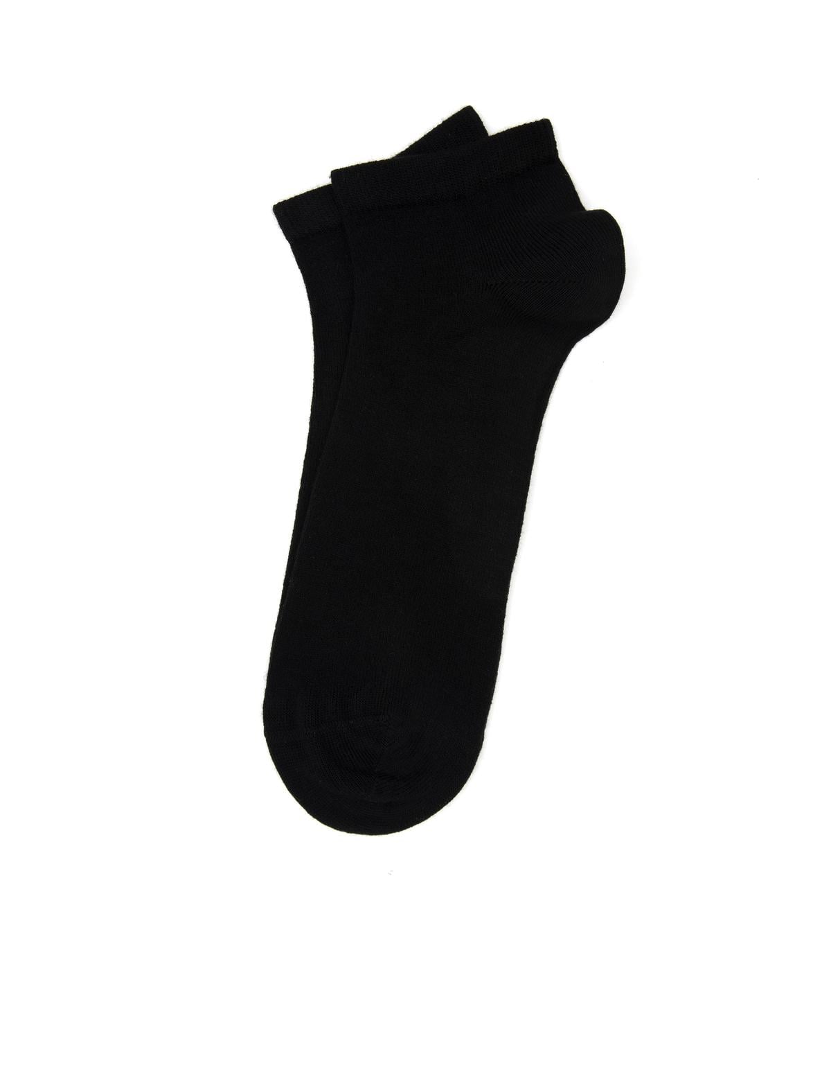 Erkek Siyah Düz Patik Çorap - 50291768001