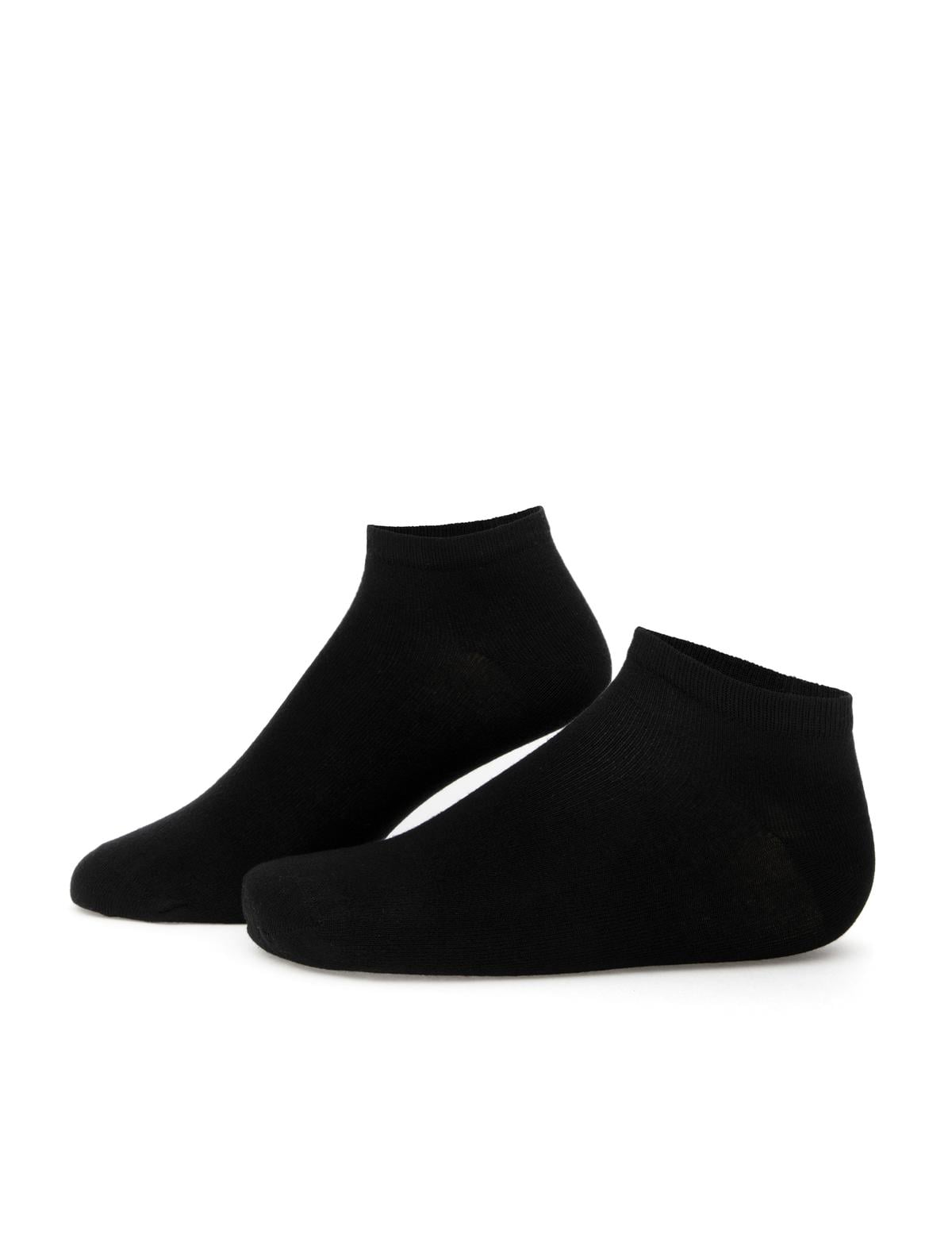 Erkek Siyah Düz Patik Çorap