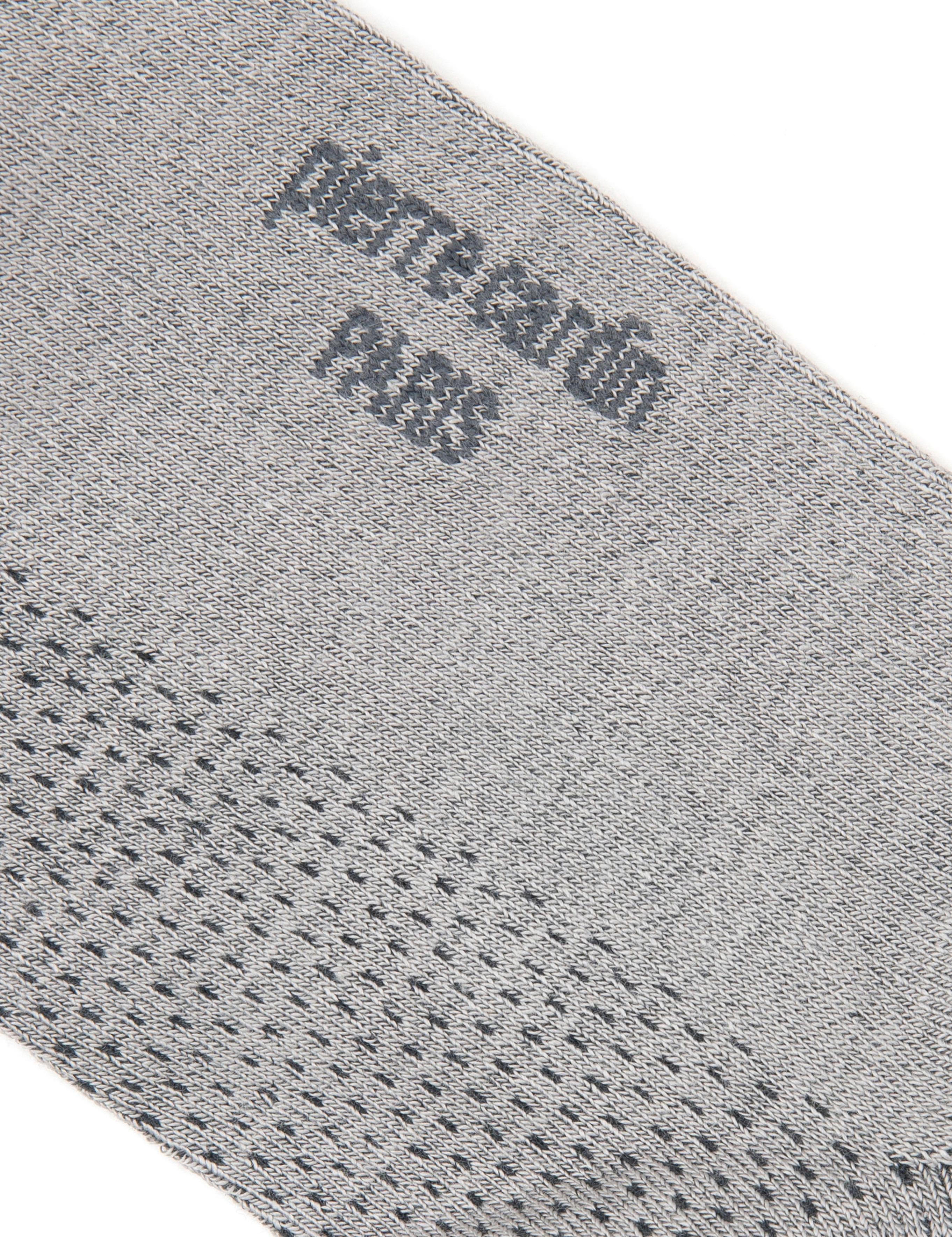 Erkek Bambu Karışımlı Gri Patik Desenli Çorap