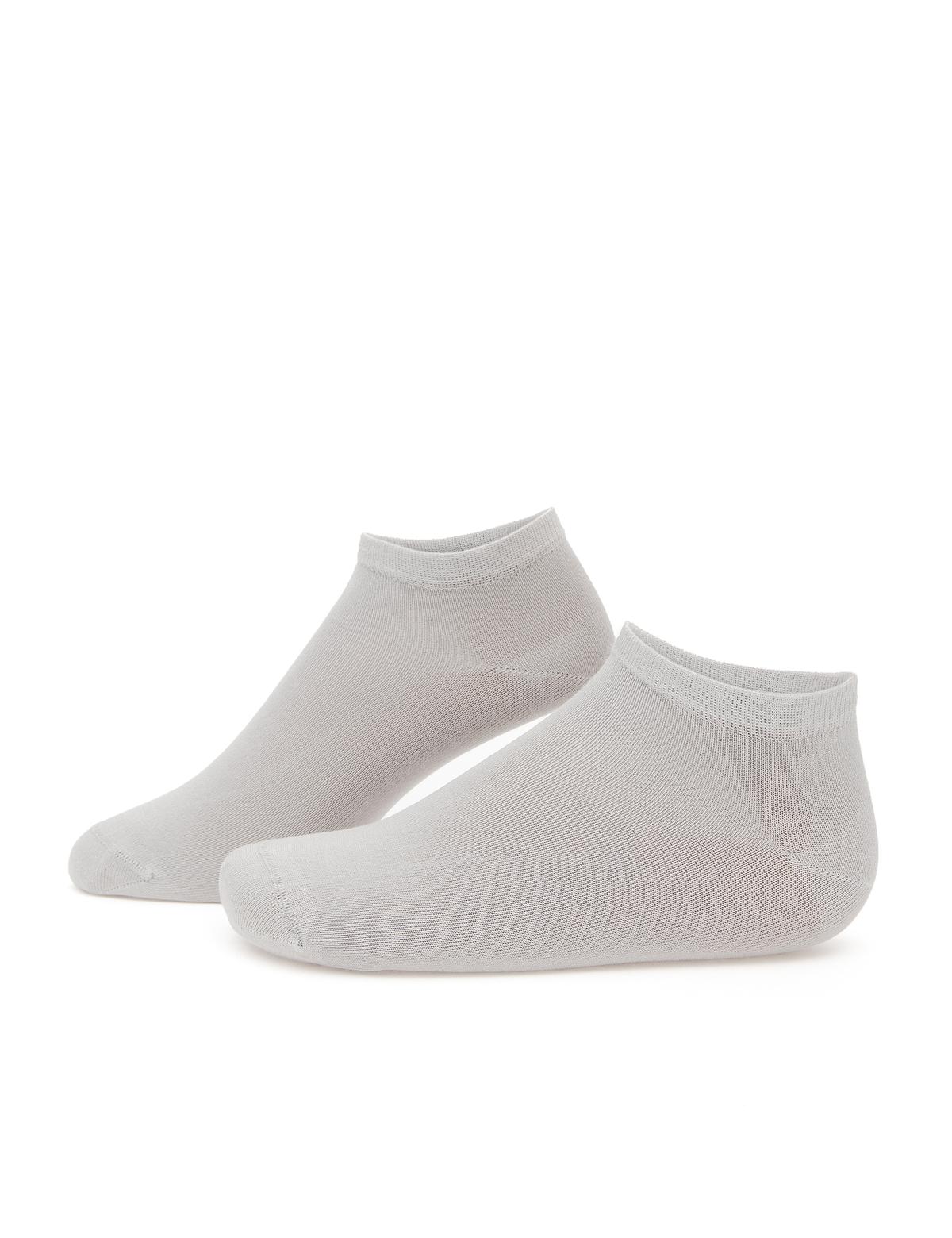 Erkek Gri Düz Patik Çorap