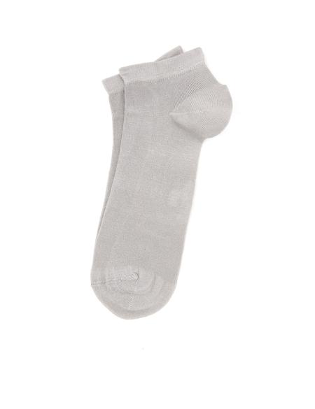 Erkek Gri Düz Patik Çorap - 50291768002