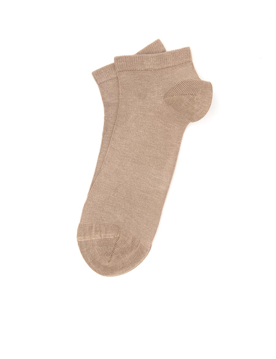 Erkek Bambu Karışımlı Bej Patik Basic Çorap