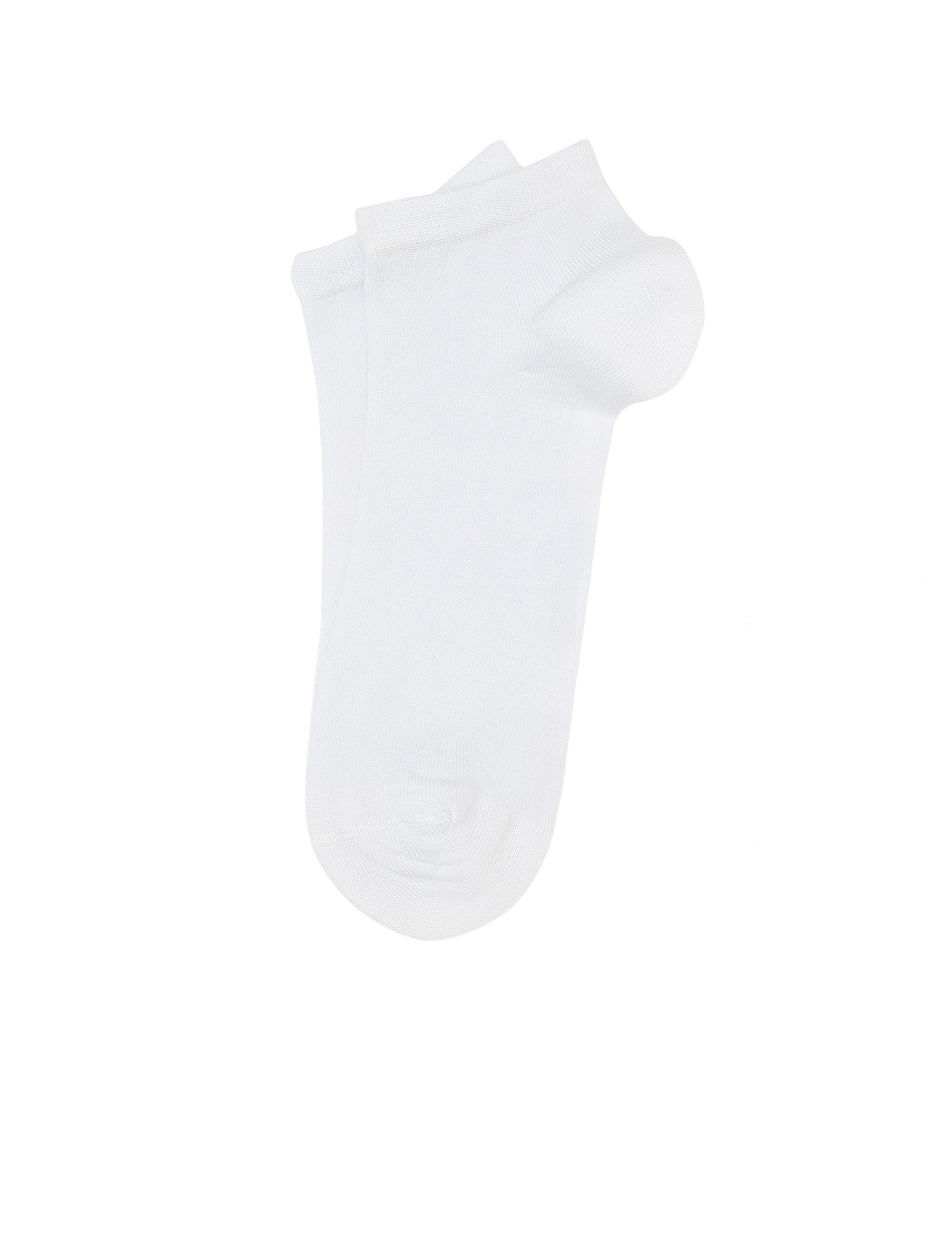 Erkek Bambu Karışımlı Beyaz Patik Basic Çorap - Image 2
