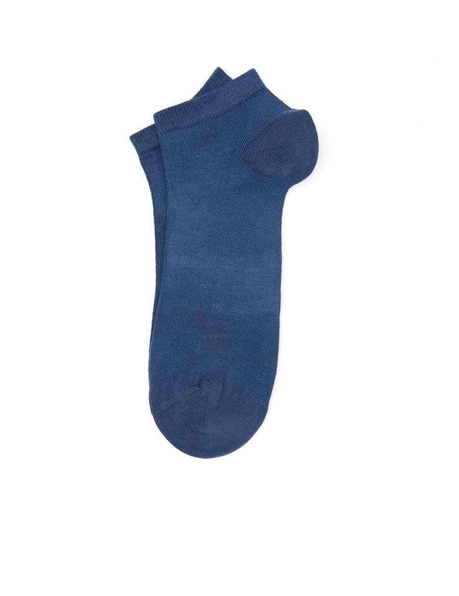 Erkek Bambu Karışımlı Mavi Patik Basic Çorap