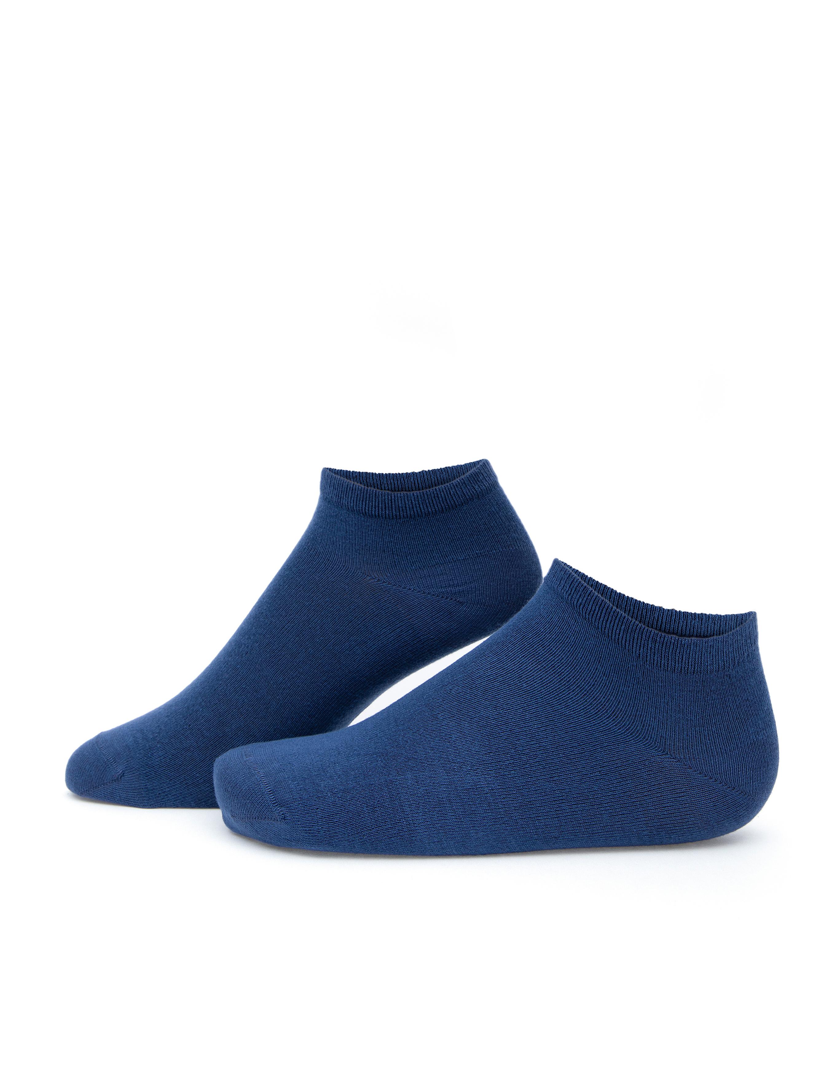 Erkek Bambu Karışımlı Mavi Patik Basic Çorap