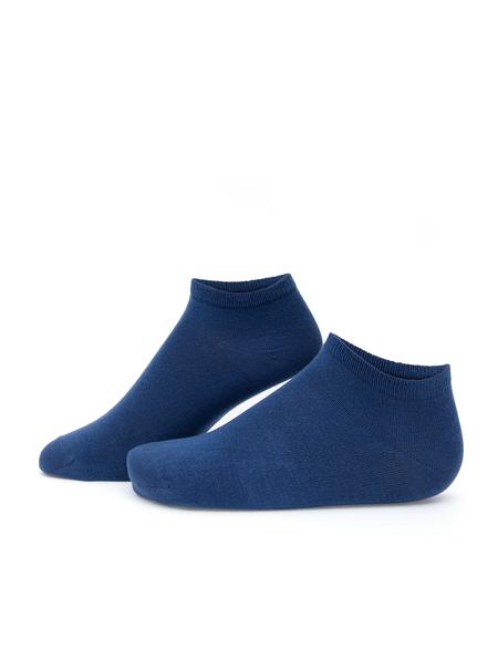 Erkek Bambu Karışımlı Mavi Patik Basic Çorap - 50291768004