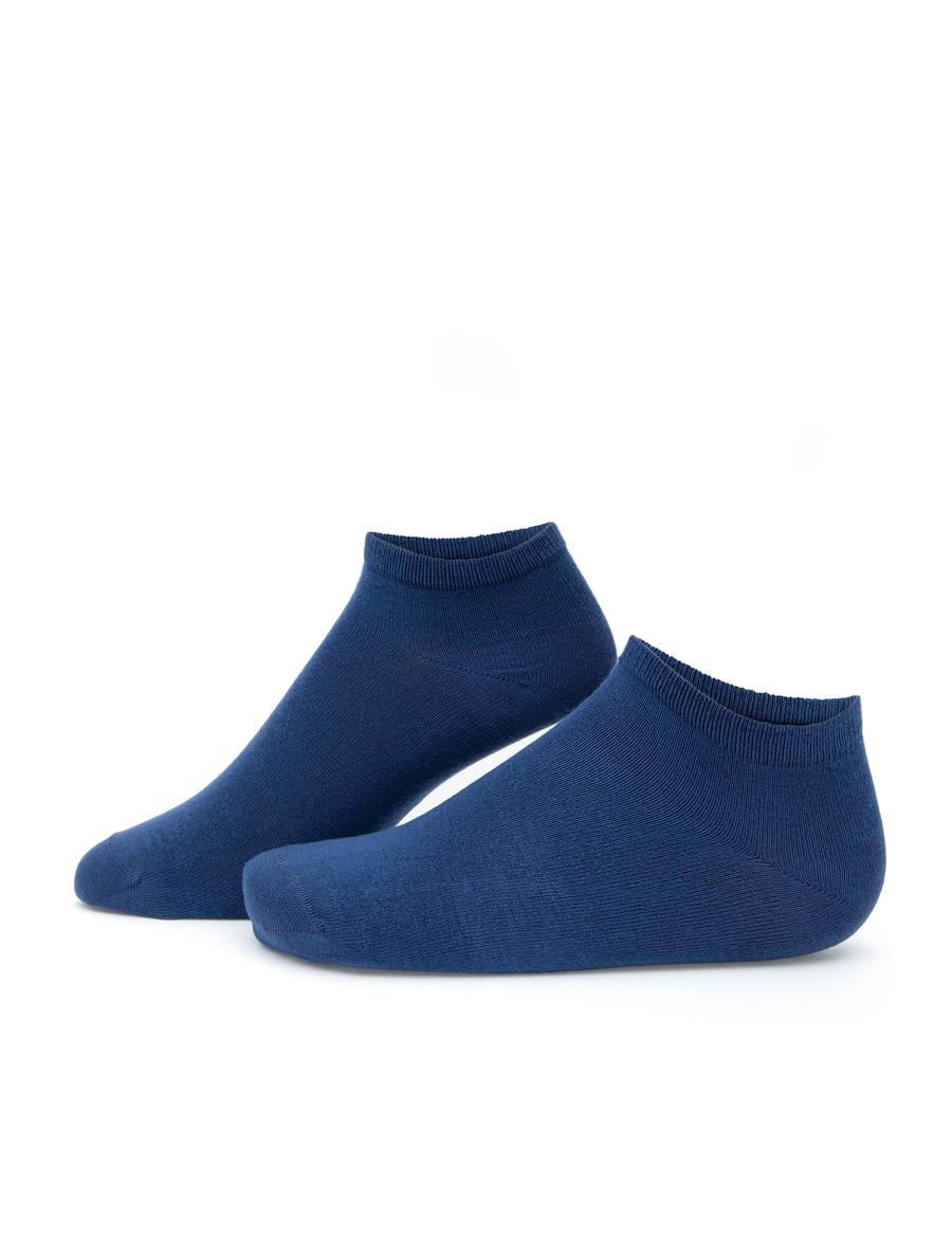 Erkek Bambu Karışımlı Mavi Patik Basic Çorap