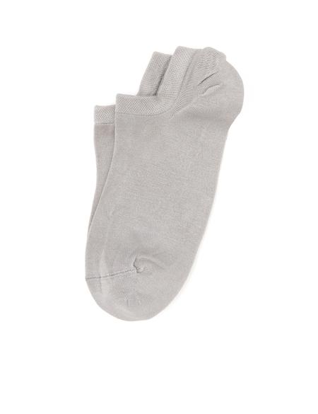 Erkek Gri Düz Patik Çorap - 50291769002