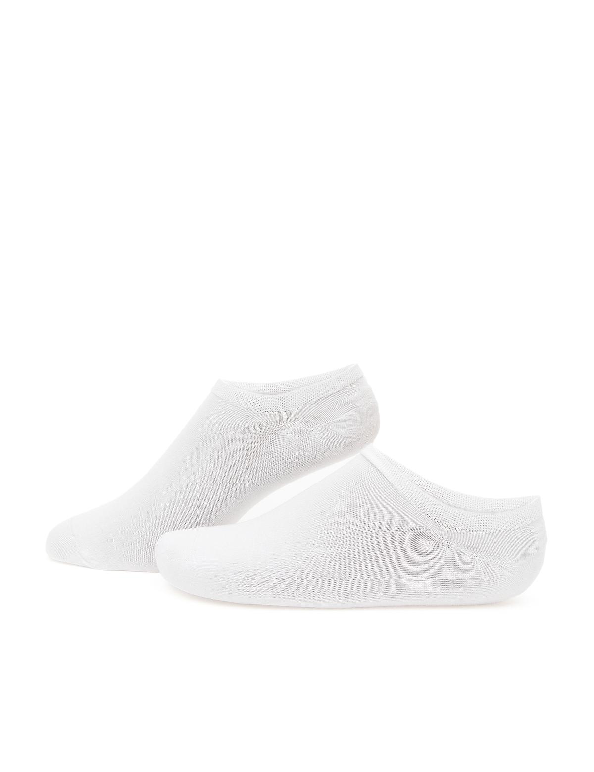 Erkek Bambu Karışımlı Beyaz Patik Basic Çorap