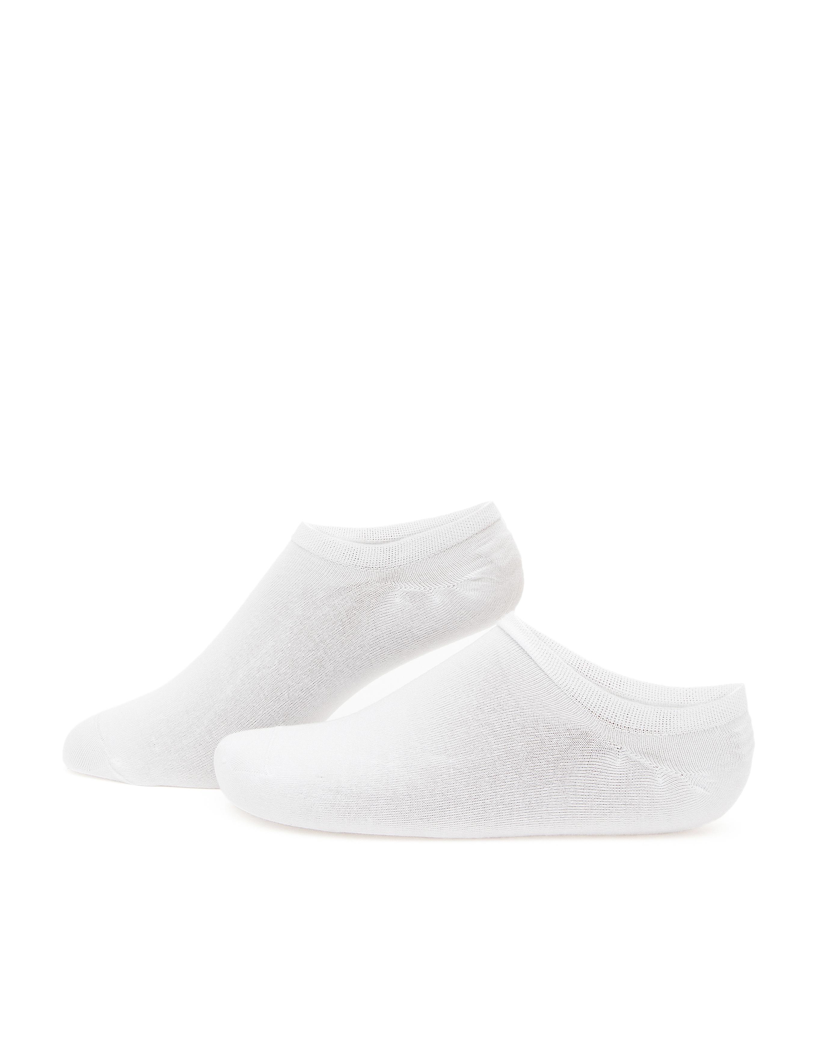 Erkek Bambu Karışımlı Beyaz Patik Basic Çorap