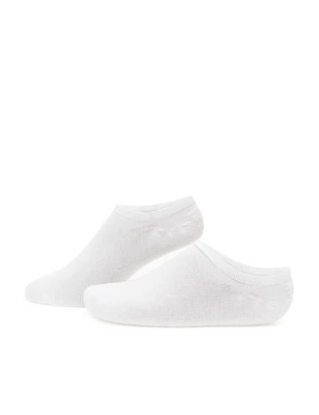 Erkek Bambu Karışımlı Beyaz Patik Basic Çorap - 50291769004