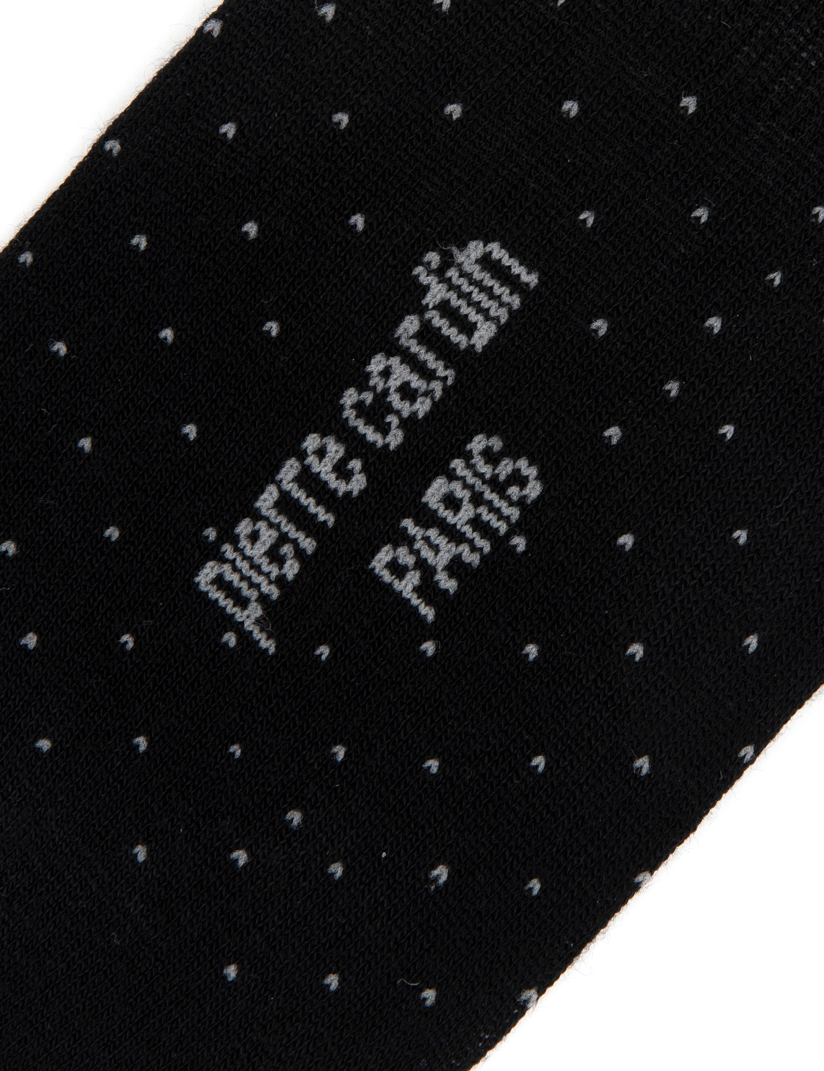 Erkek Bambu Karışımlı Siyah Babet Desenli Çorap