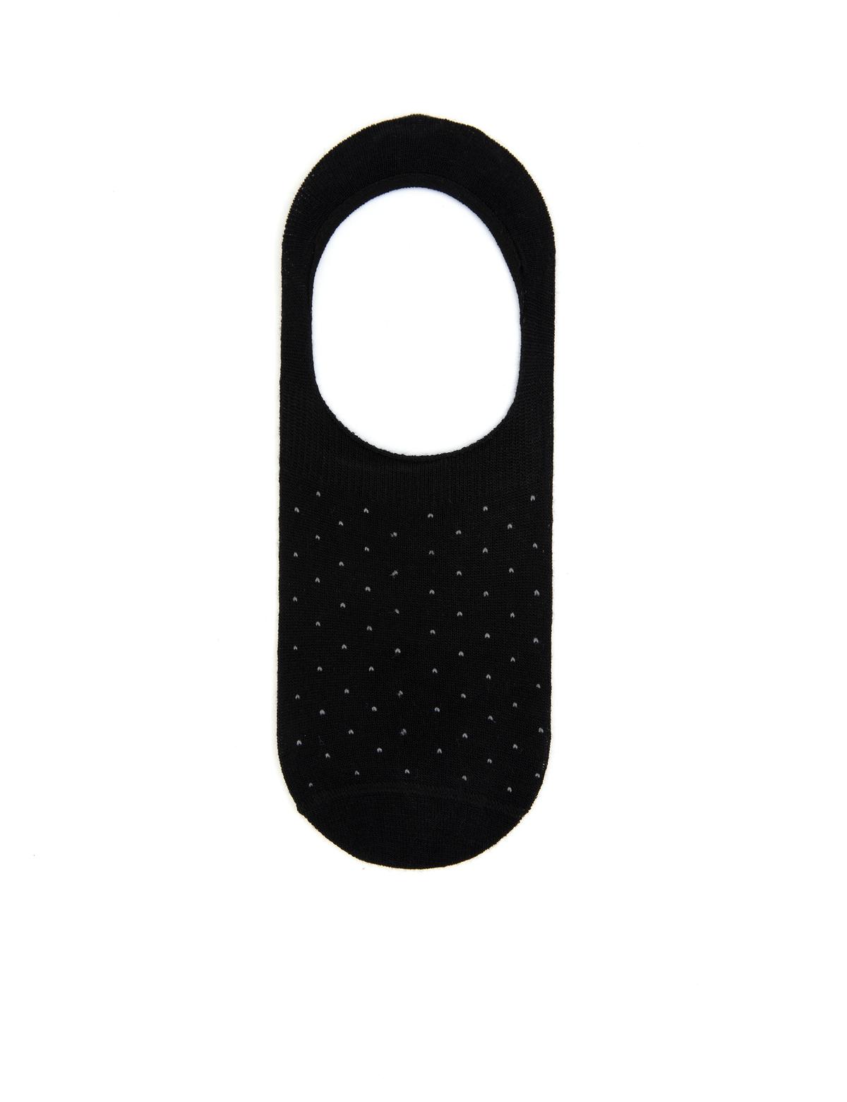 Erkek Bambu Karışımlı Siyah Babet Desenli Çorap - 50291782001