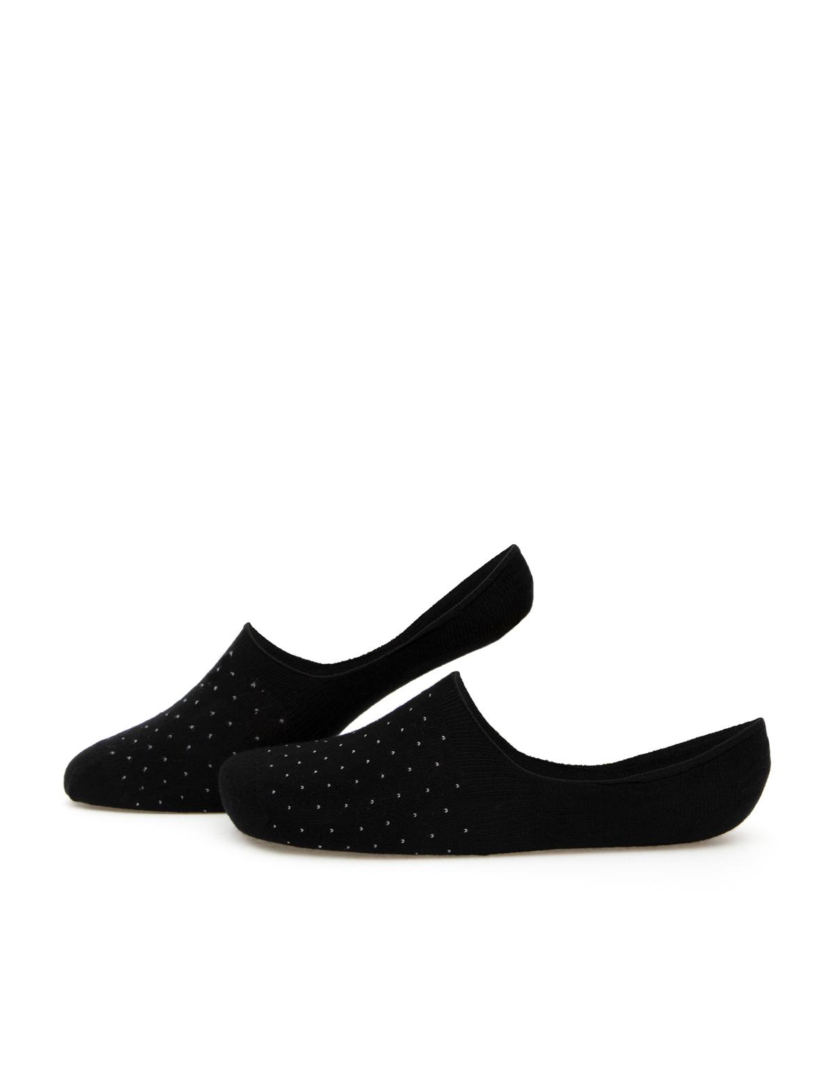 Erkek Bambu Karışımlı Siyah Babet Desenli Çorap