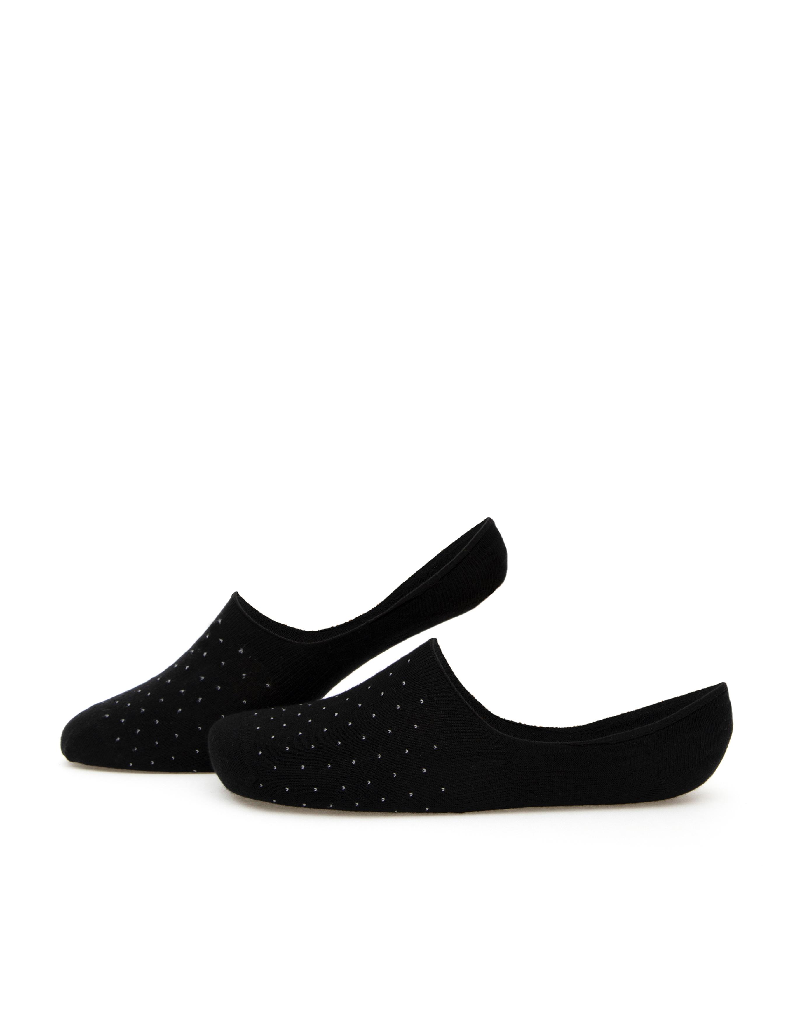 Erkek Bambu Karışımlı Siyah Babet Desenli Çorap