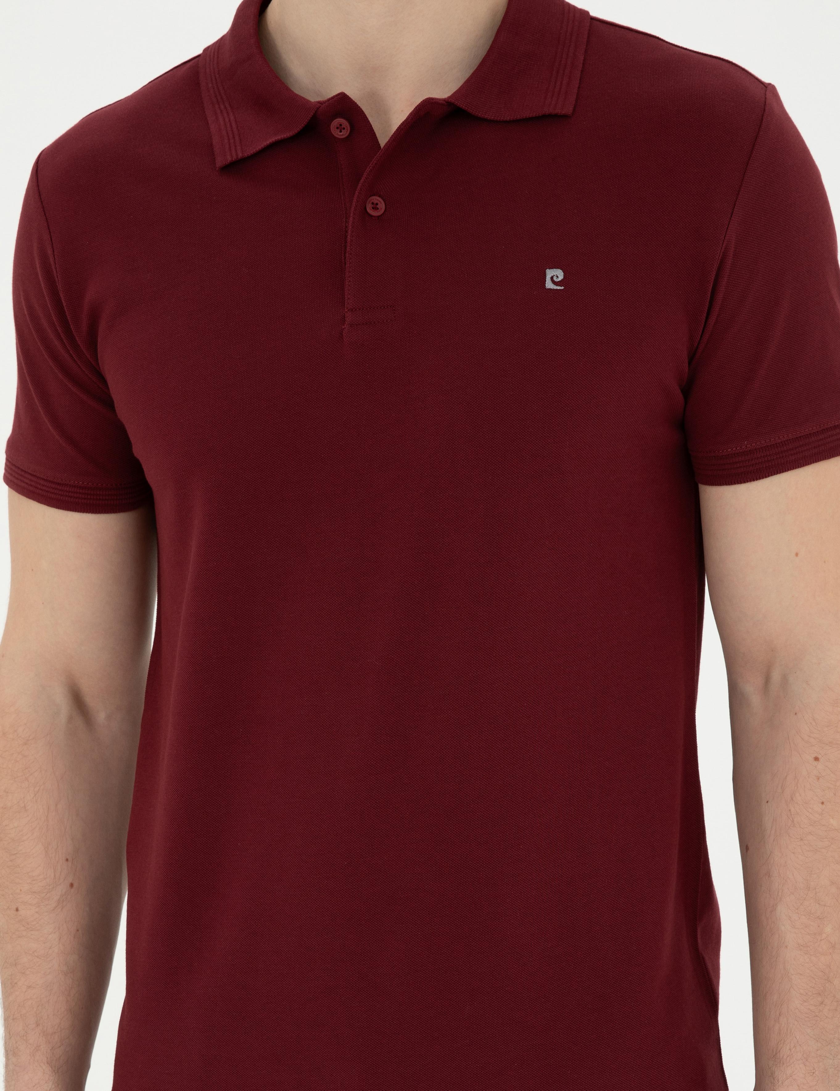 Bordo Slim Fit Basic Tişört