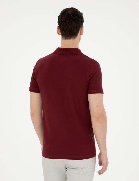 Bordo Slim Fit Basic Tişört - 50291625026