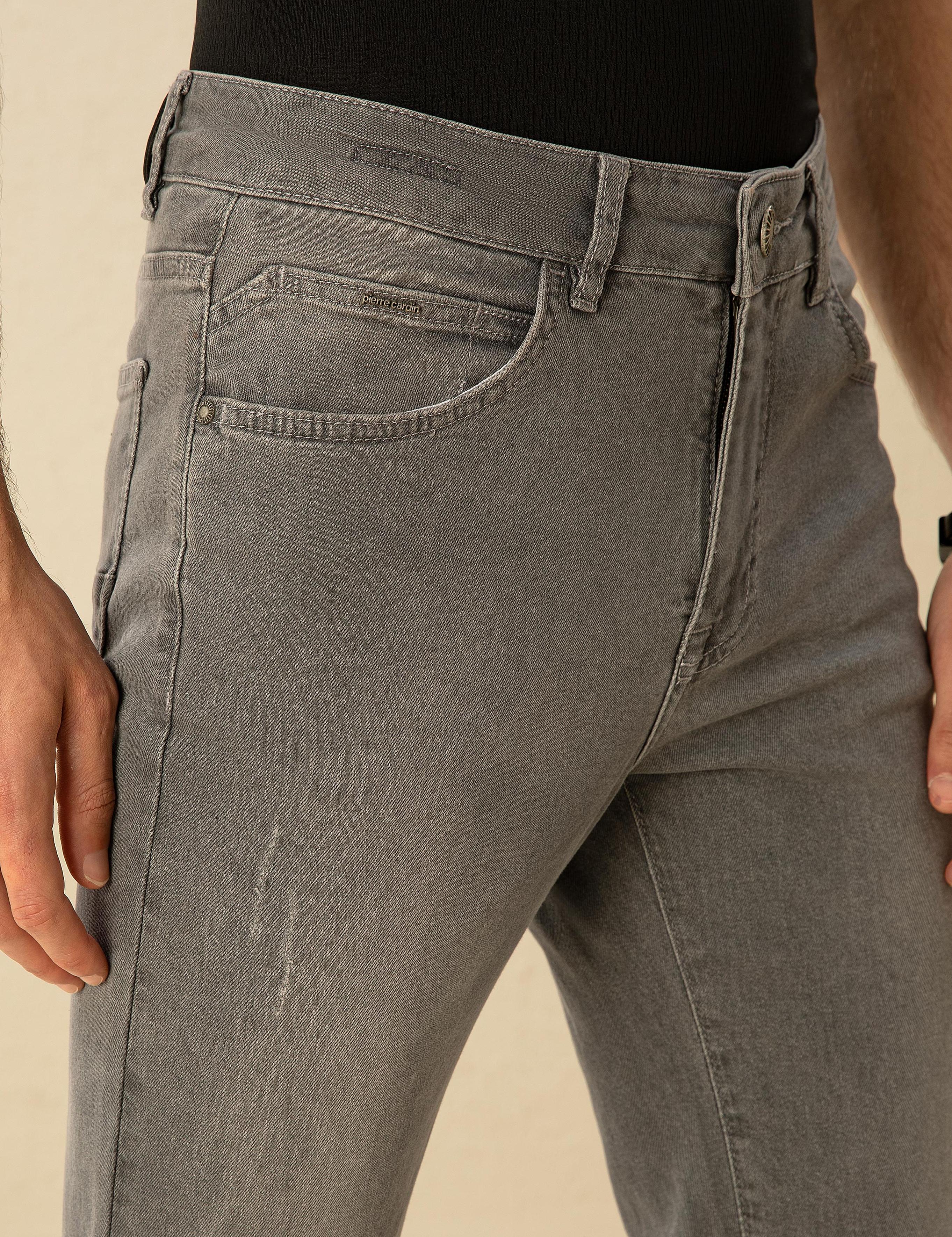 Gri Slim Fit Jean Pantolon