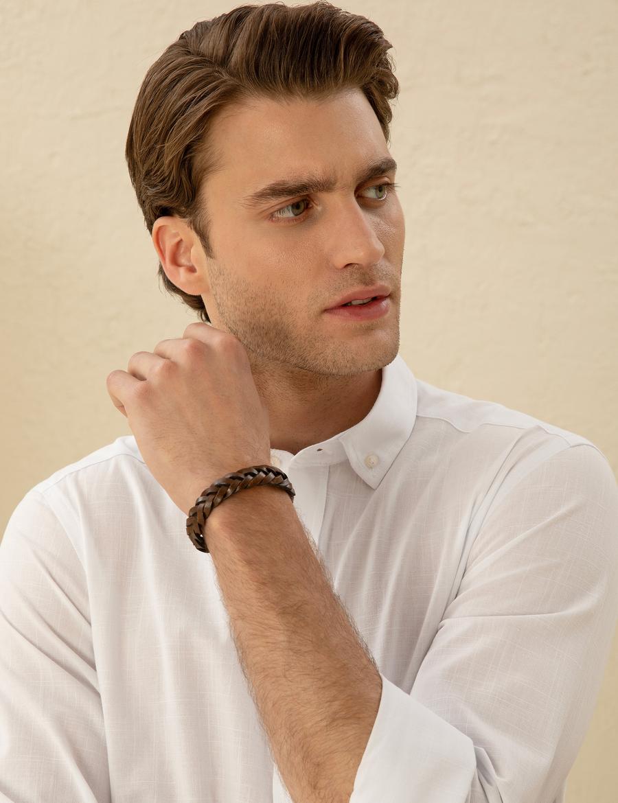 Kahverengi Deri Bileklik