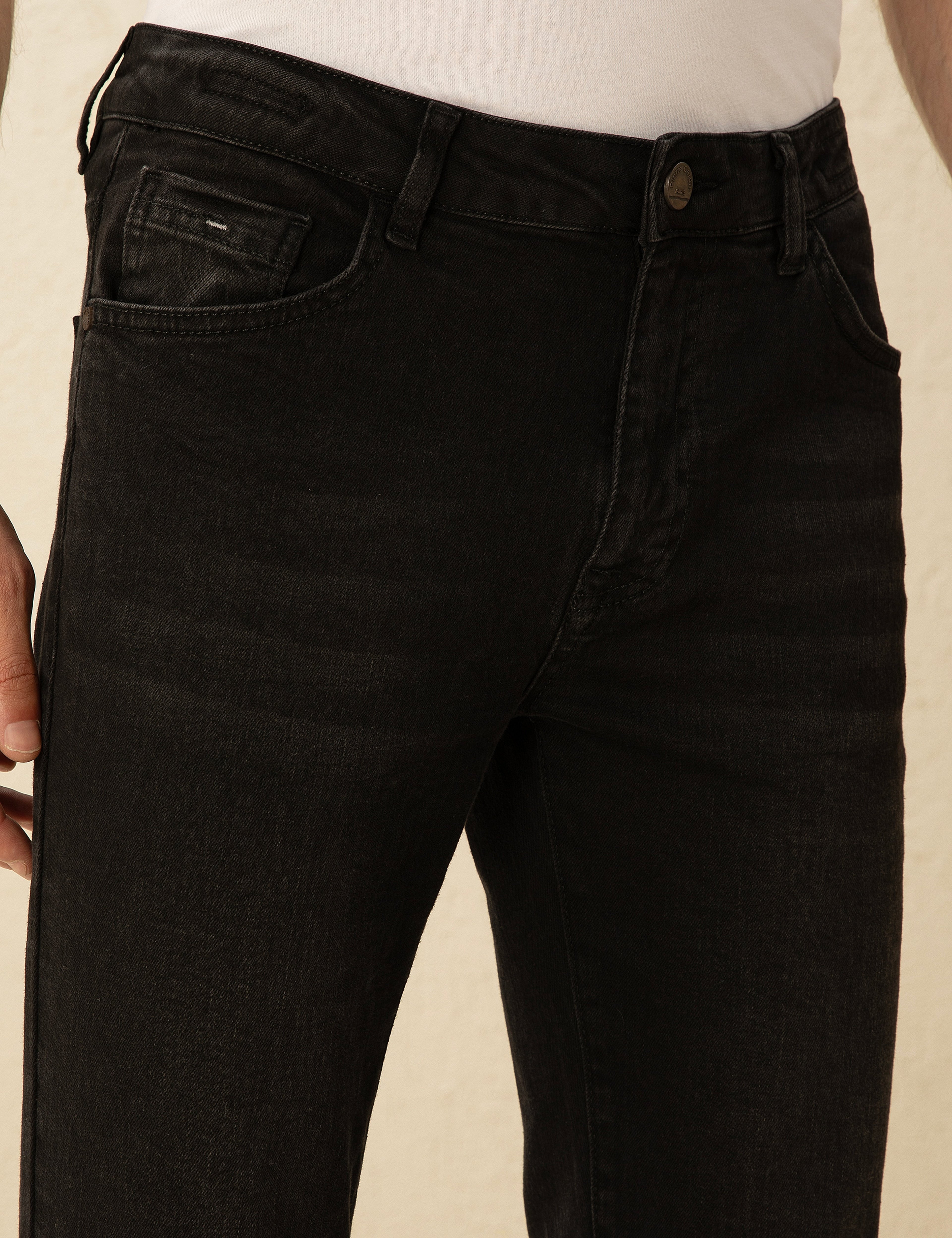 Siyah Slim Fit Jean Pantolon - Image 5