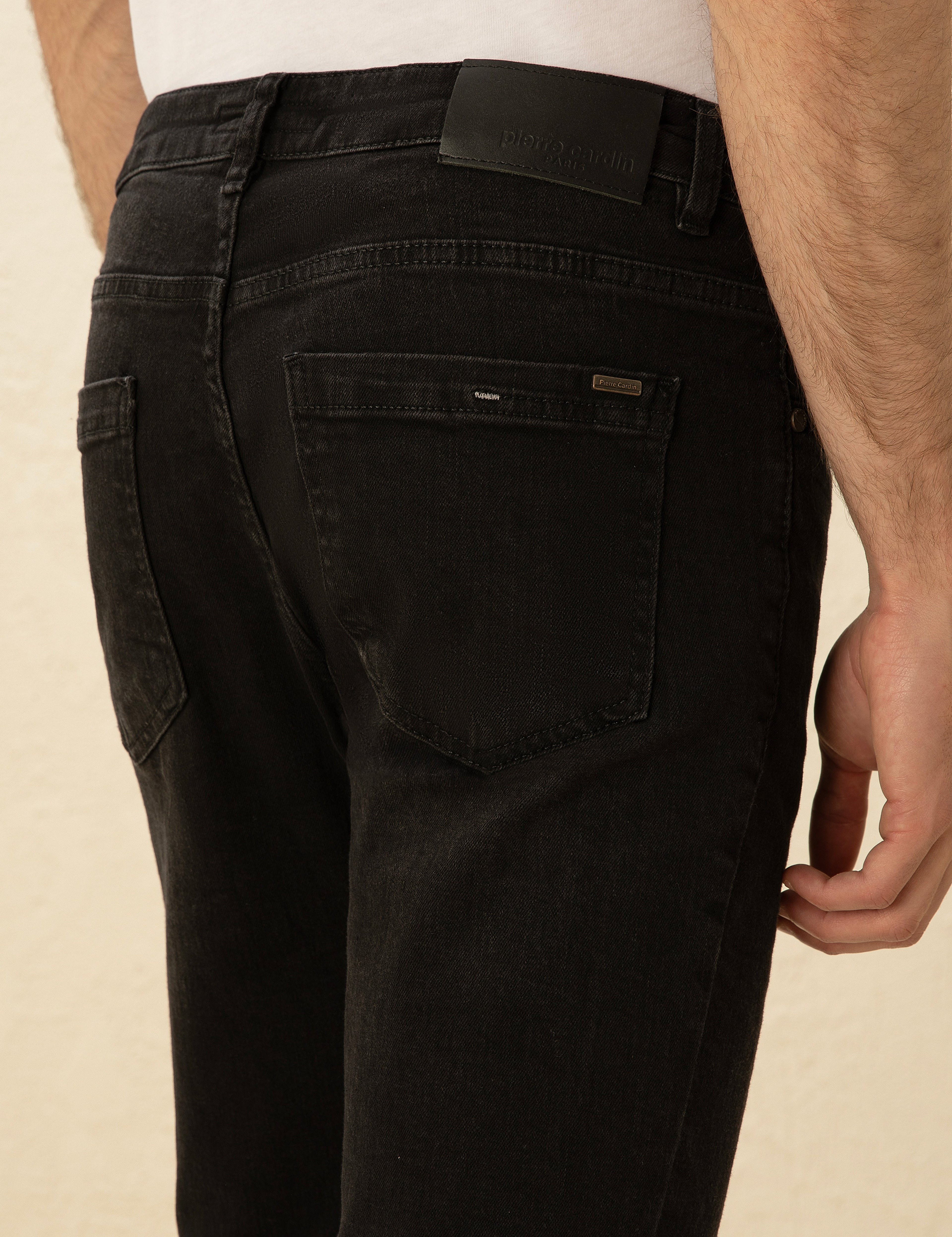 Siyah Slim Fit Jean Pantolon - Image 6