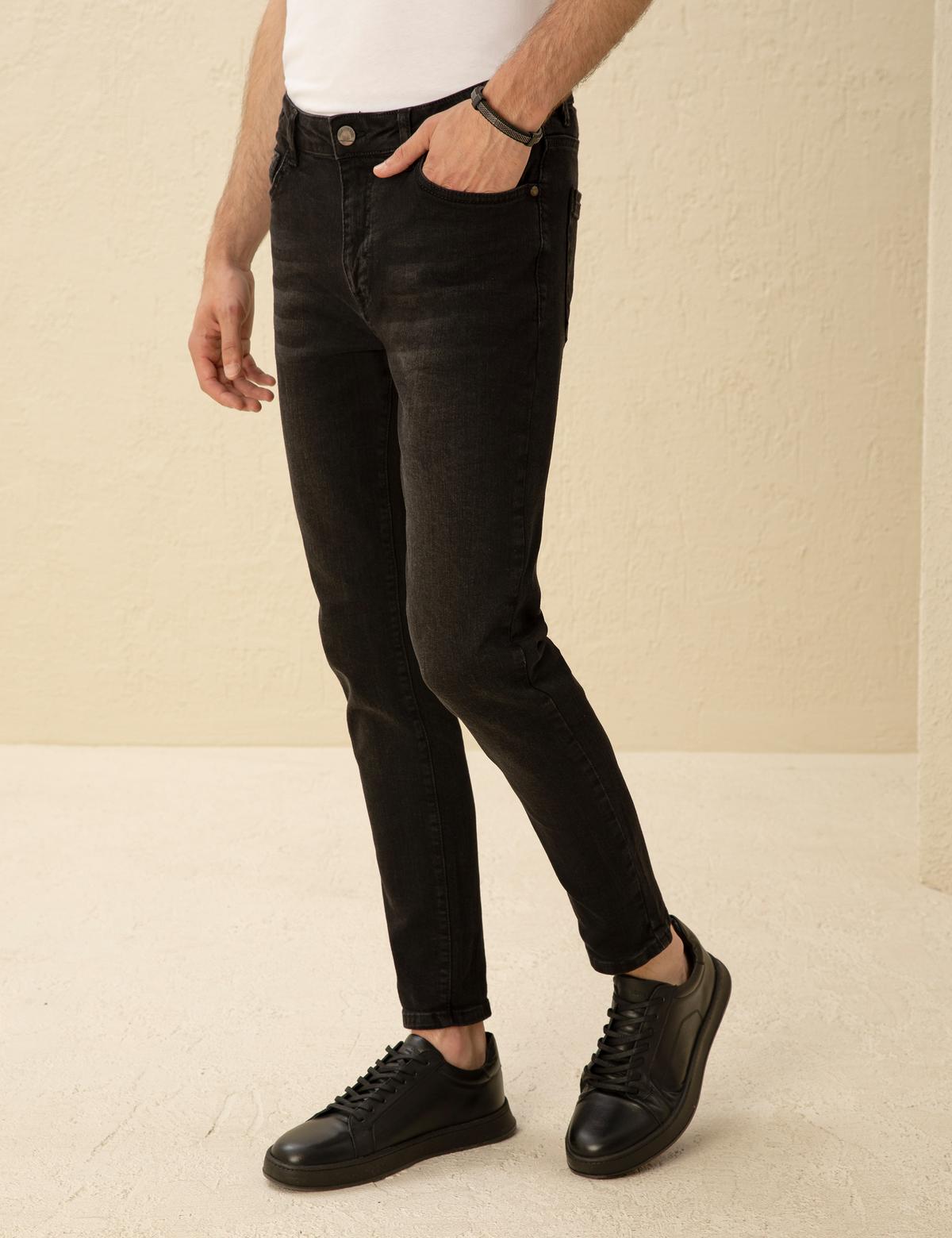 Siyah Slim Fit Jean Pantolon - 50280554003