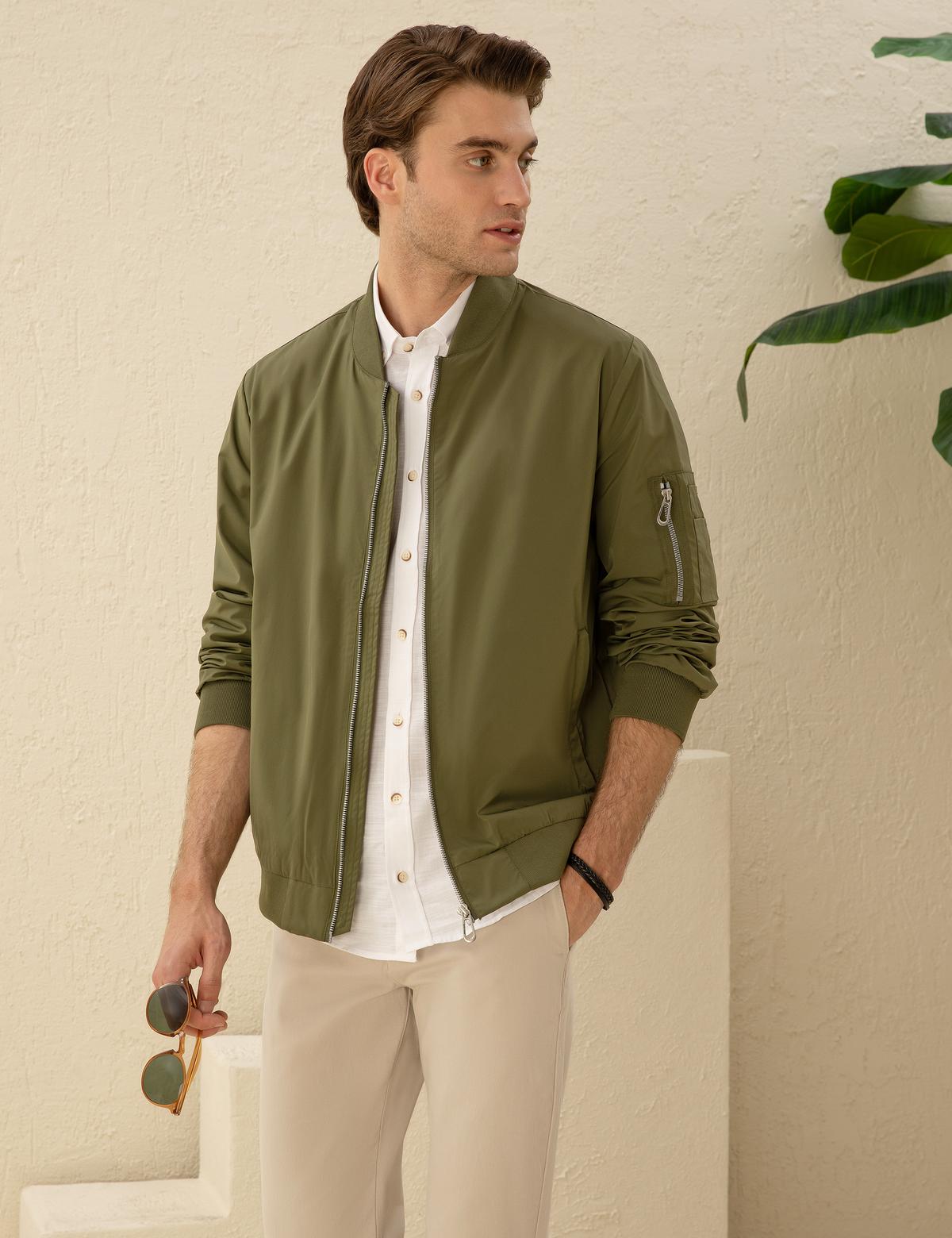 Haki Baharlık Mevsimlik Mont