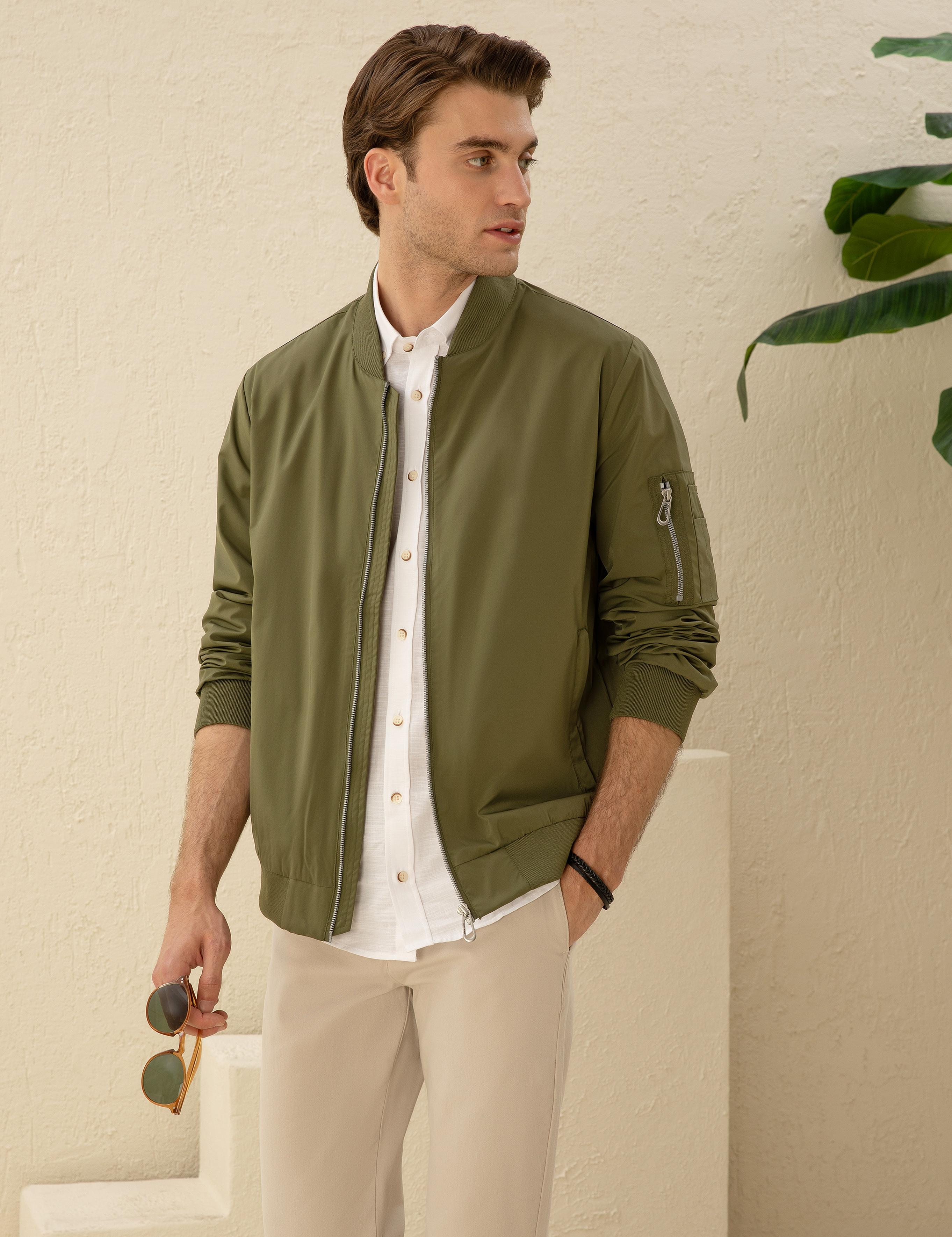 Haki Baharlık Mevsimlik Mont