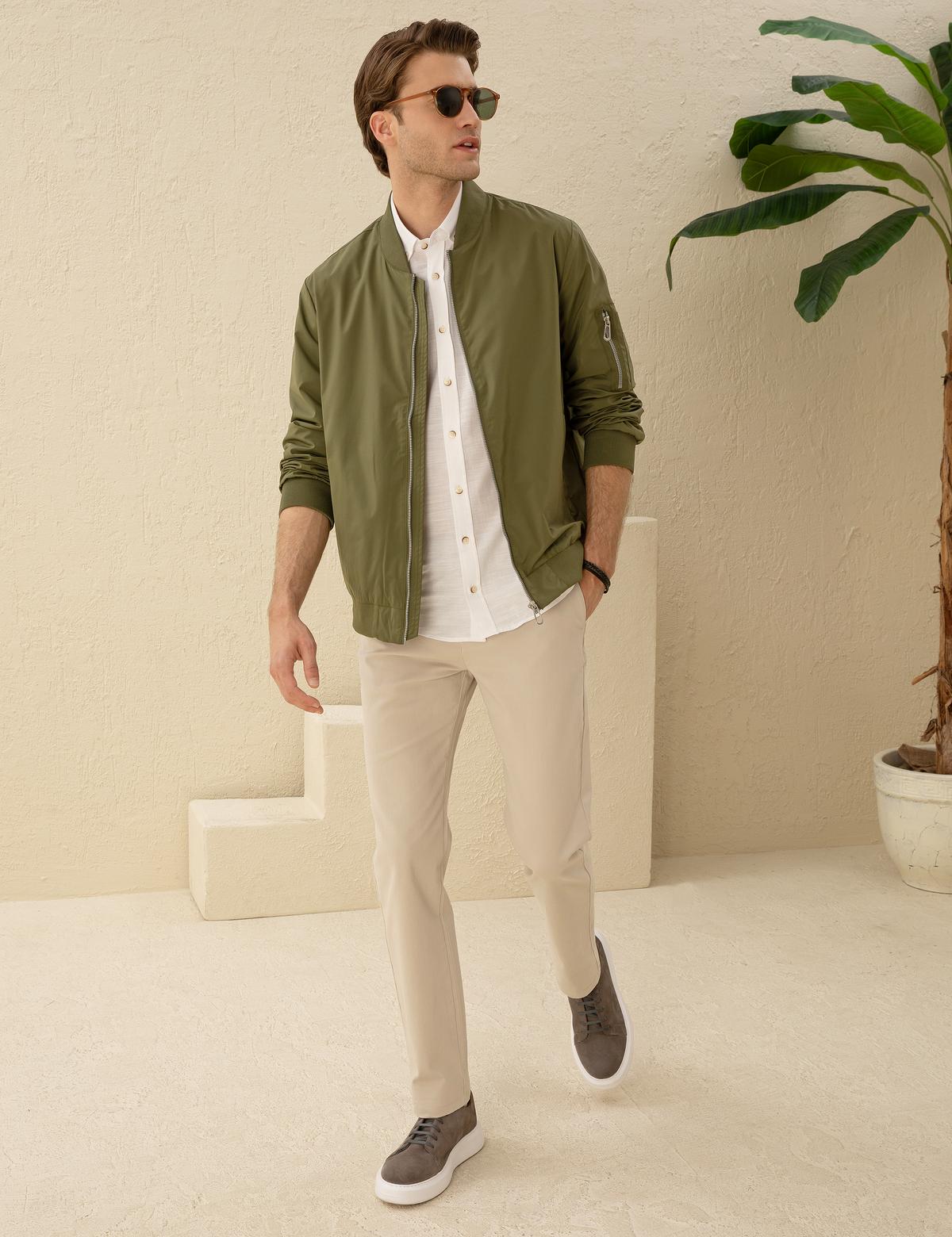 Haki Baharlık Mevsimlik Mont - 50287244048