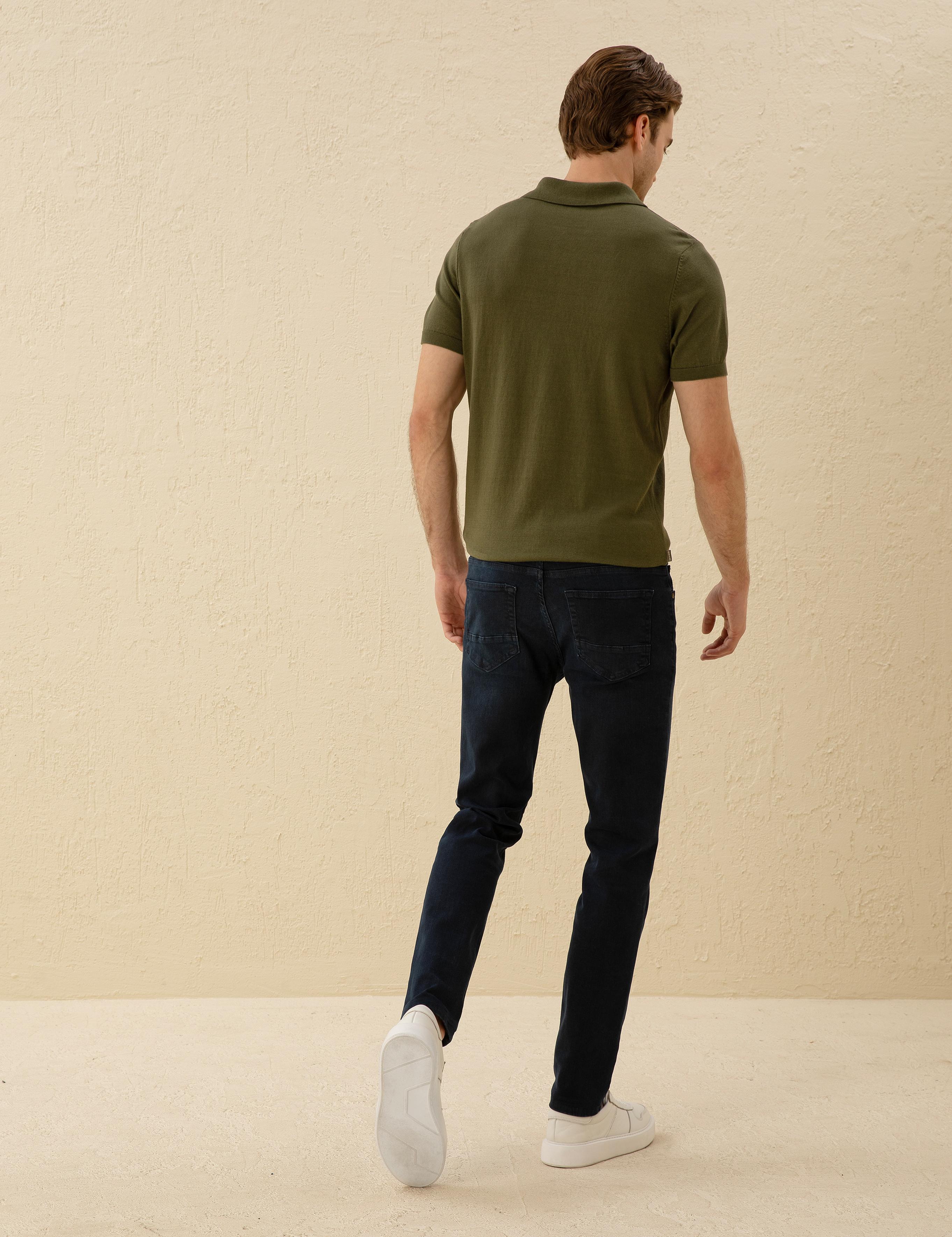 Koyu Lacivert Slim Fit Jean Pantolon