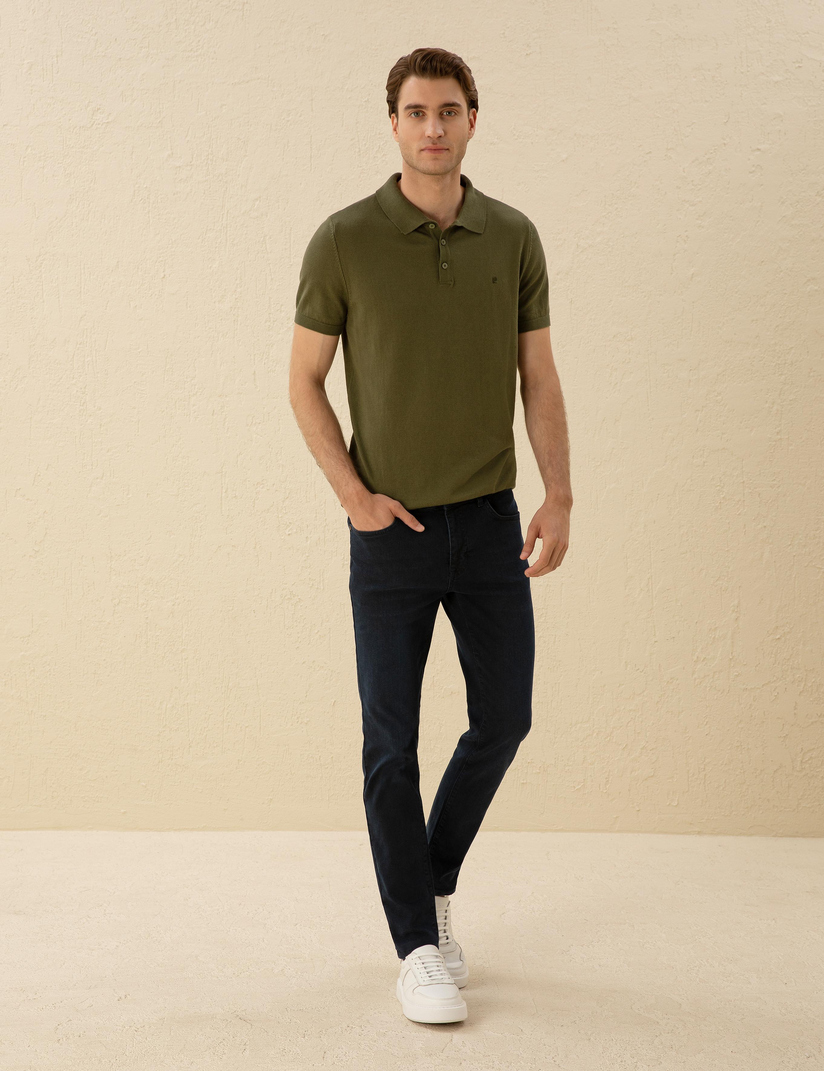 Koyu Lacivert Slim Fit Jean Pantolon