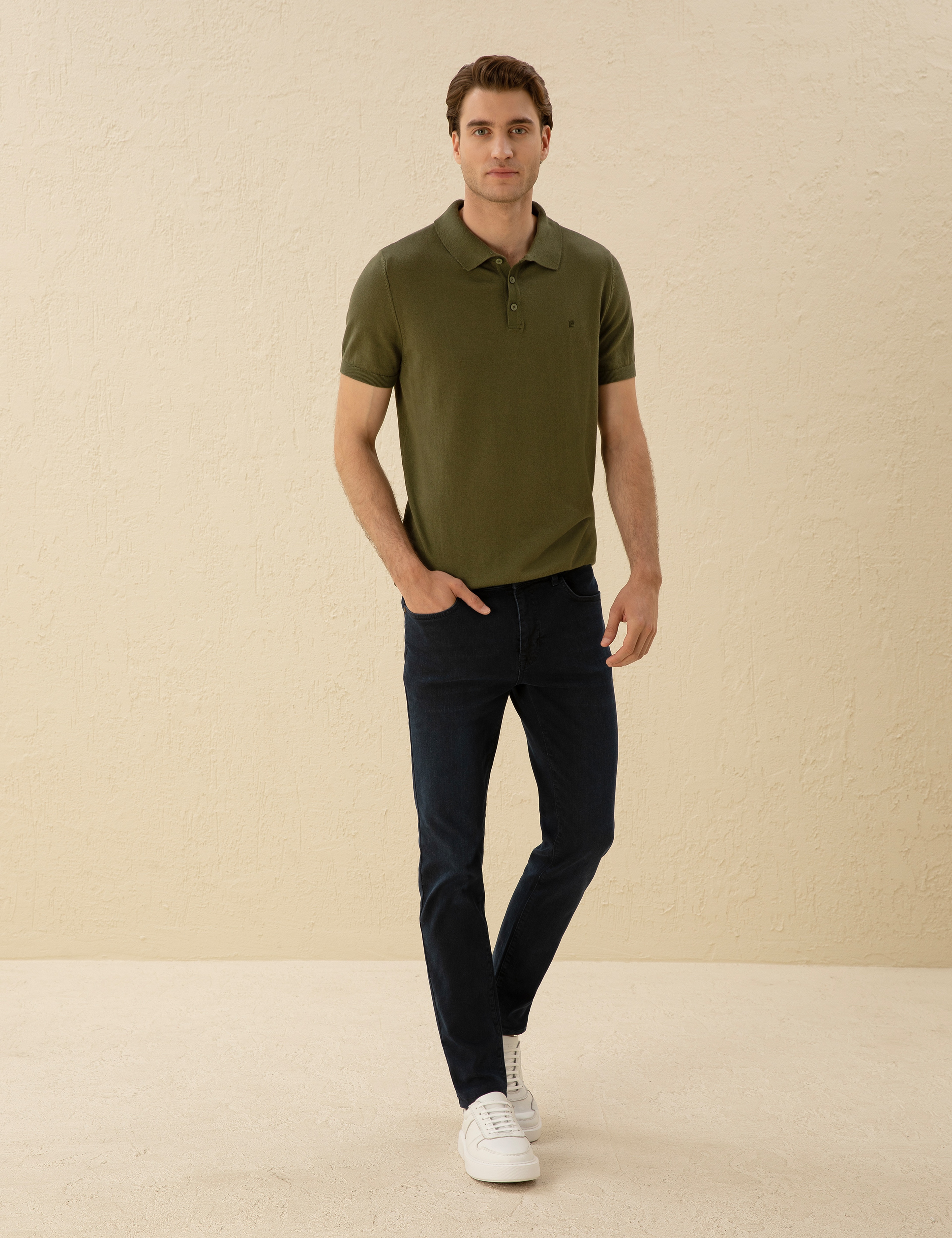 Koyu Lacivert Slim Fit Jean Pantolon - Image 1