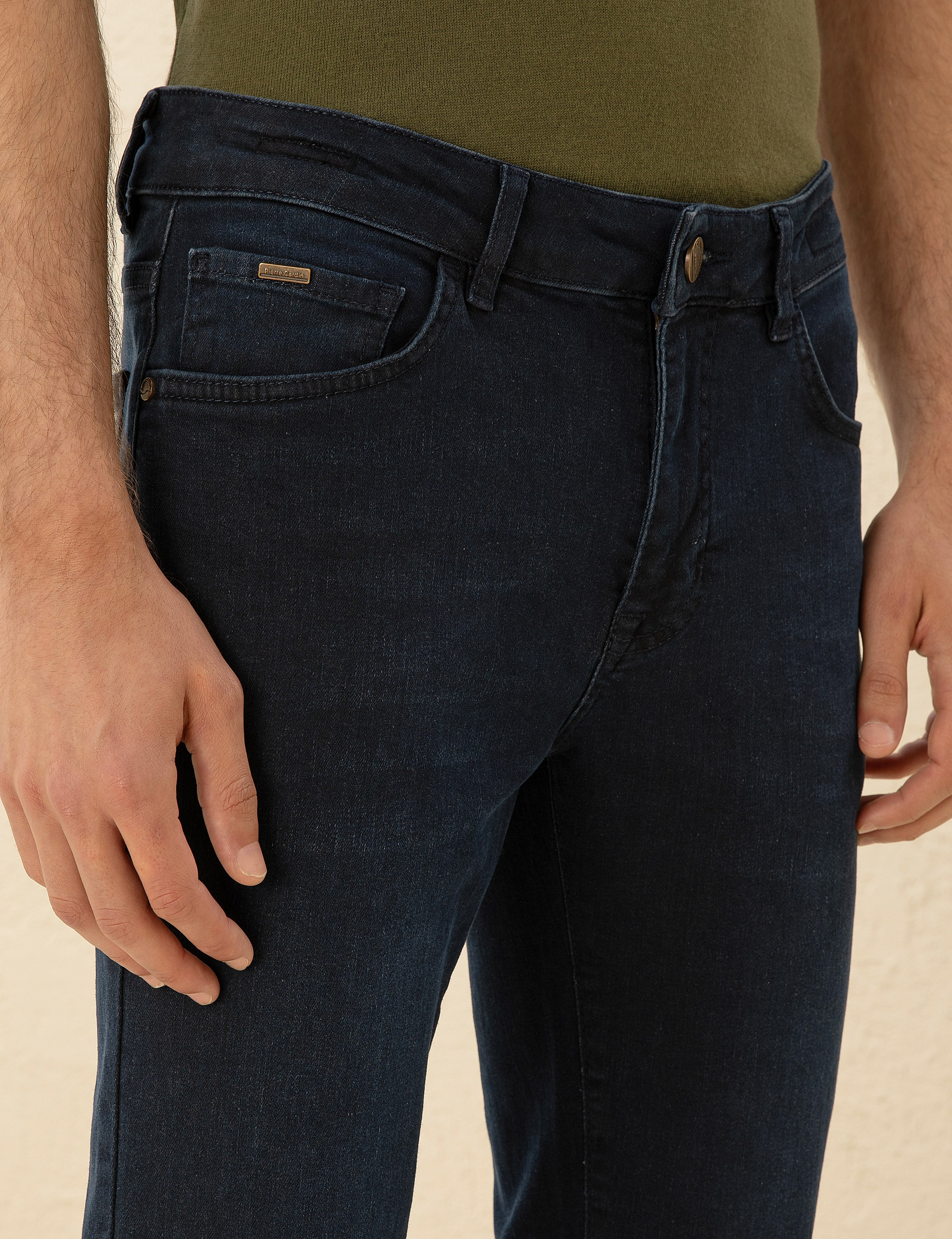 Koyu Lacivert Slim Fit Jean Pantolon