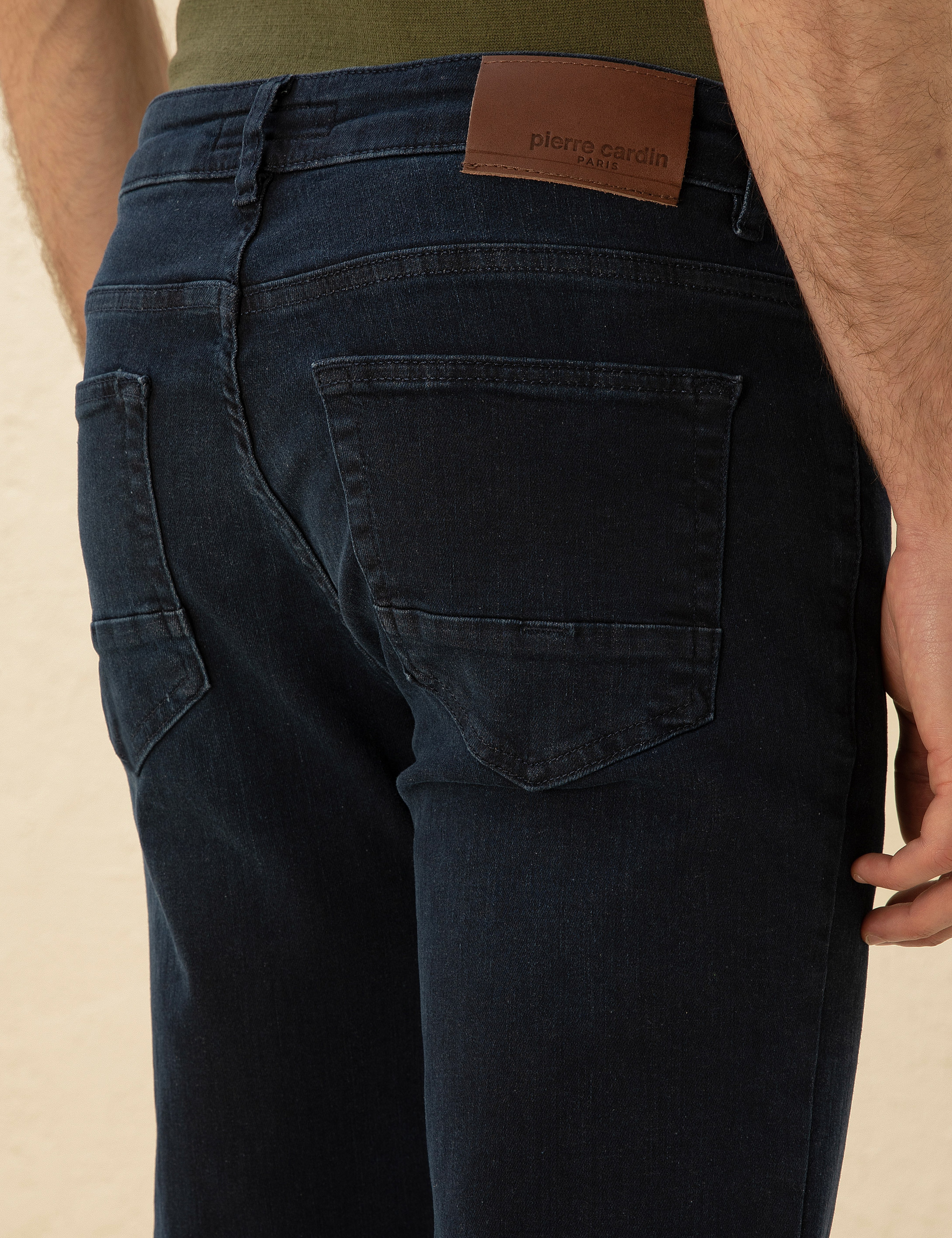 Koyu Lacivert Slim Fit Jean Pantolon - Image 6
