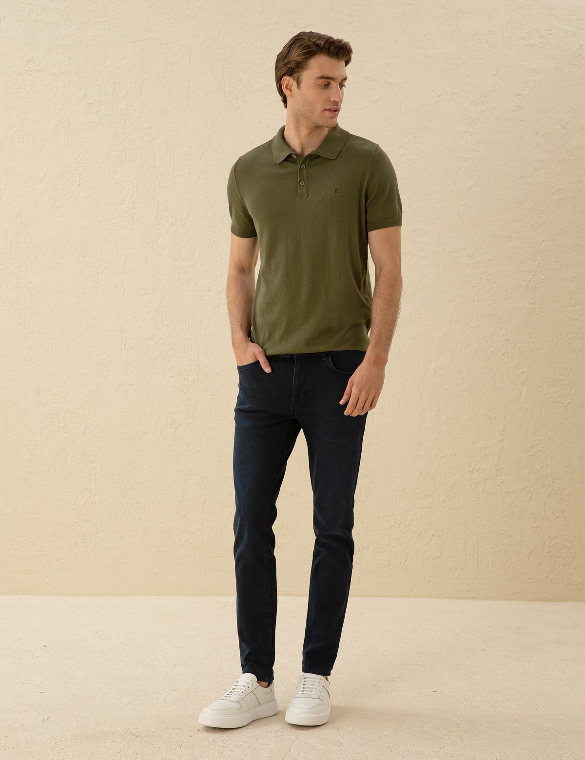 Koyu Lacivert Slim Fit Jean Pantolon - 50280557004