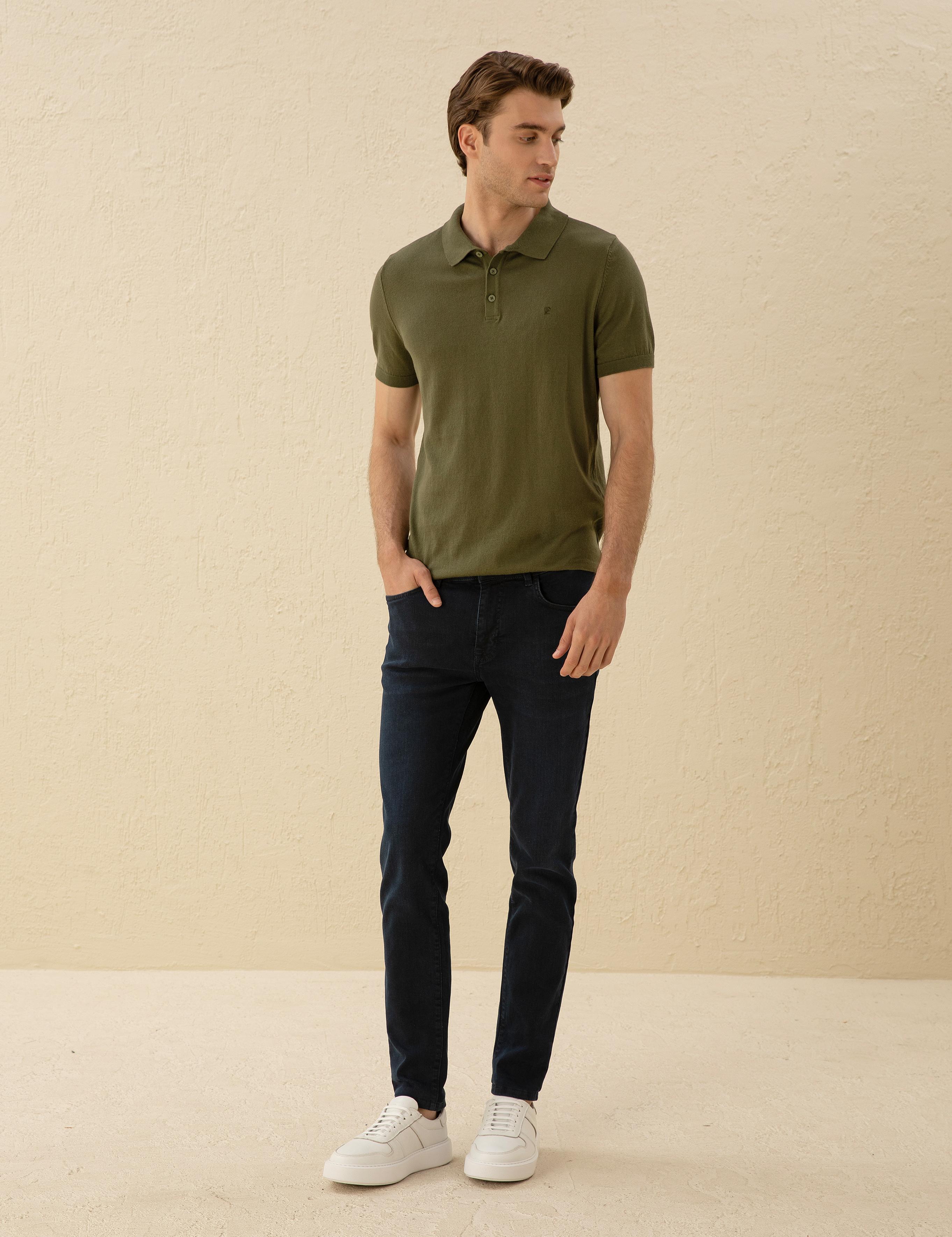 Koyu Lacivert Slim Fit Jean Pantolon