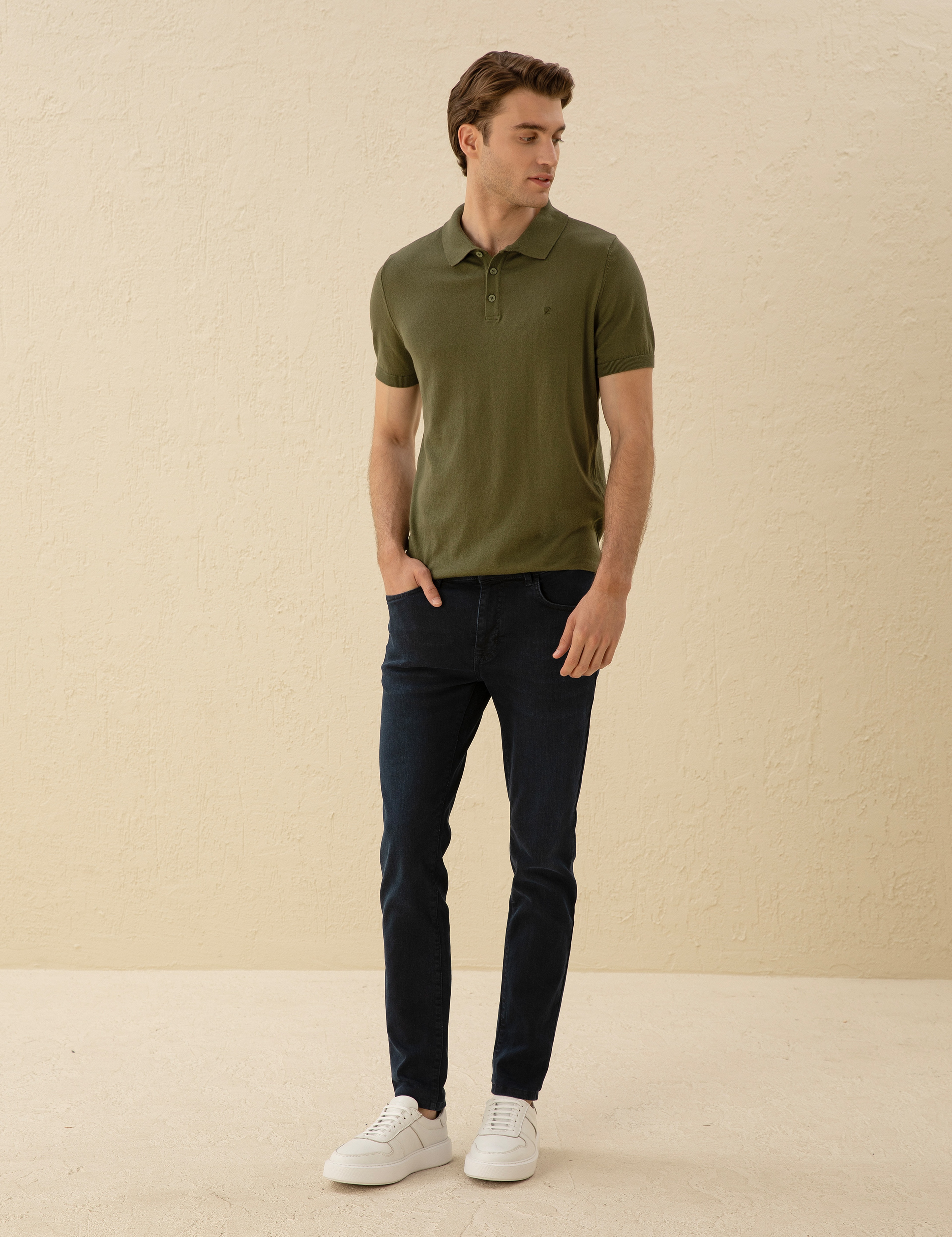 Koyu Lacivert Slim Fit Jean Pantolon