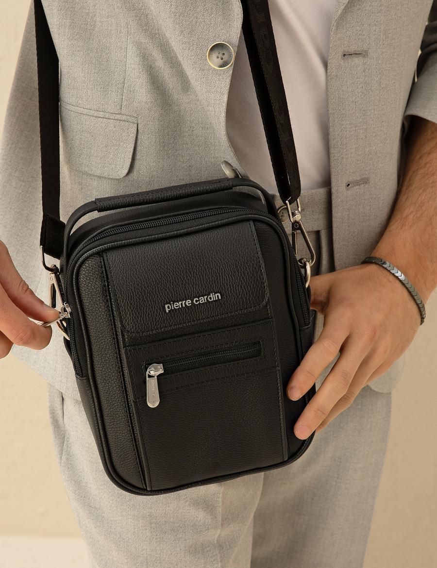 Erkek Siyah Askılı El Çantası