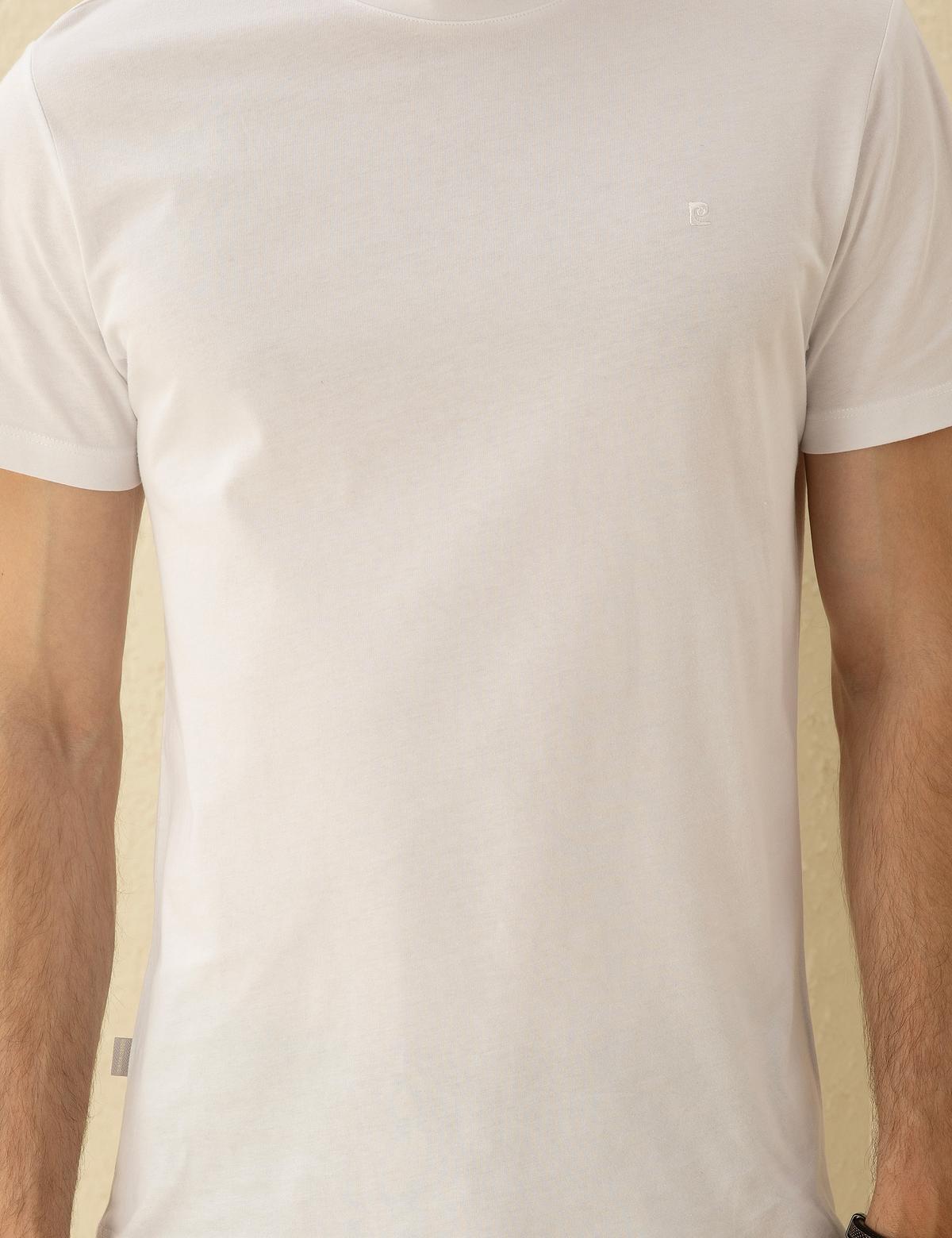 Beyaz Slim Fit Basic Tişört - 50289335005