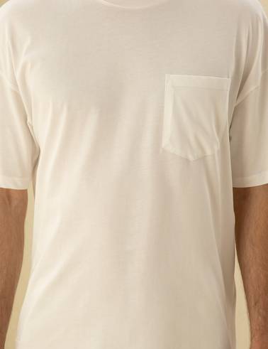 Ekru Comfort Fit Tişört
