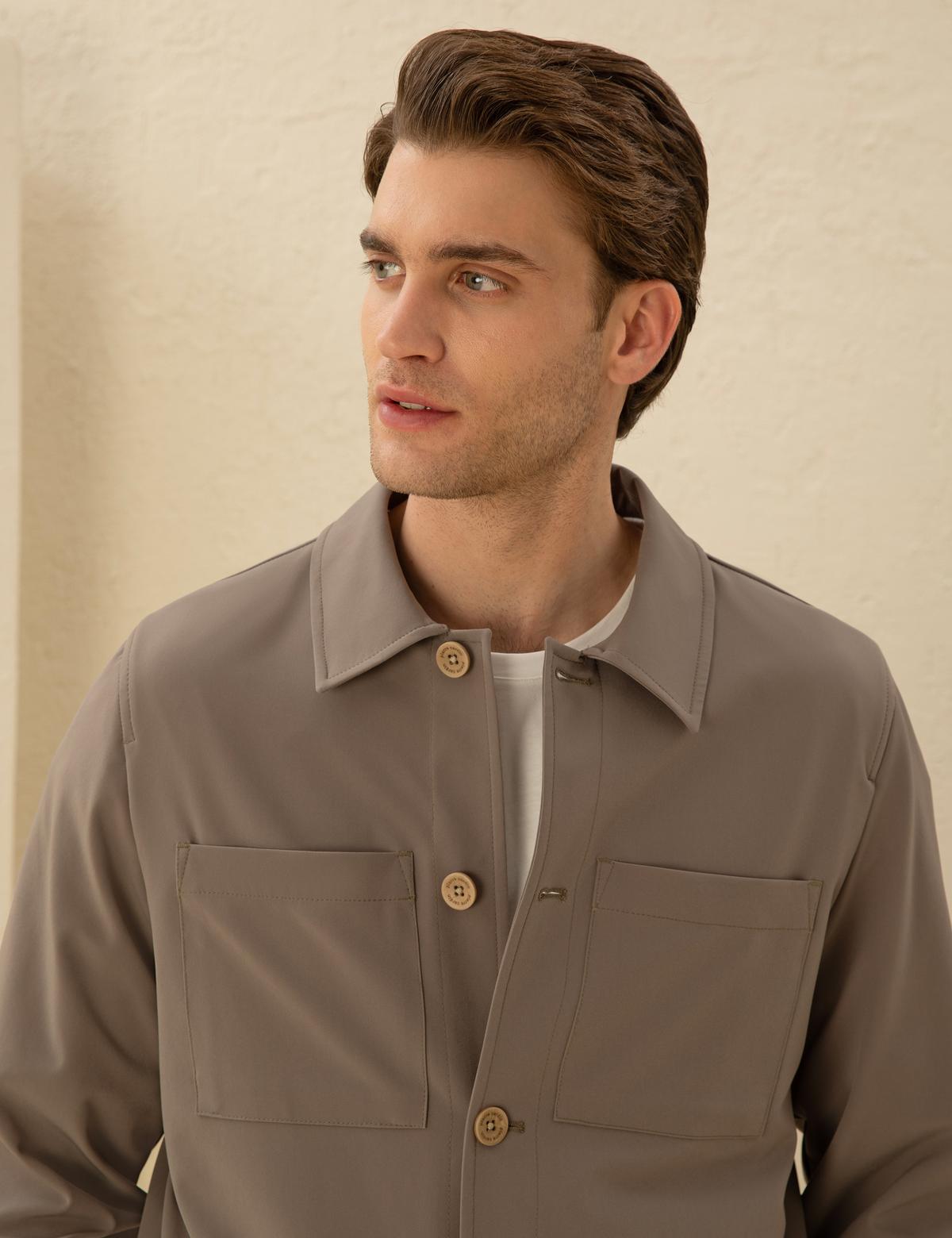 Vizon Regular Fit Düğmeli Ceket - 50288723071