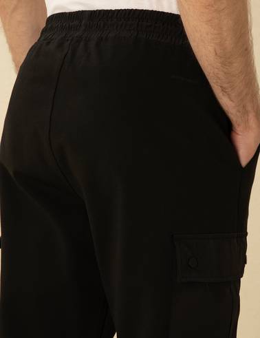 Siyah Carrot Fit Eşofman Altı