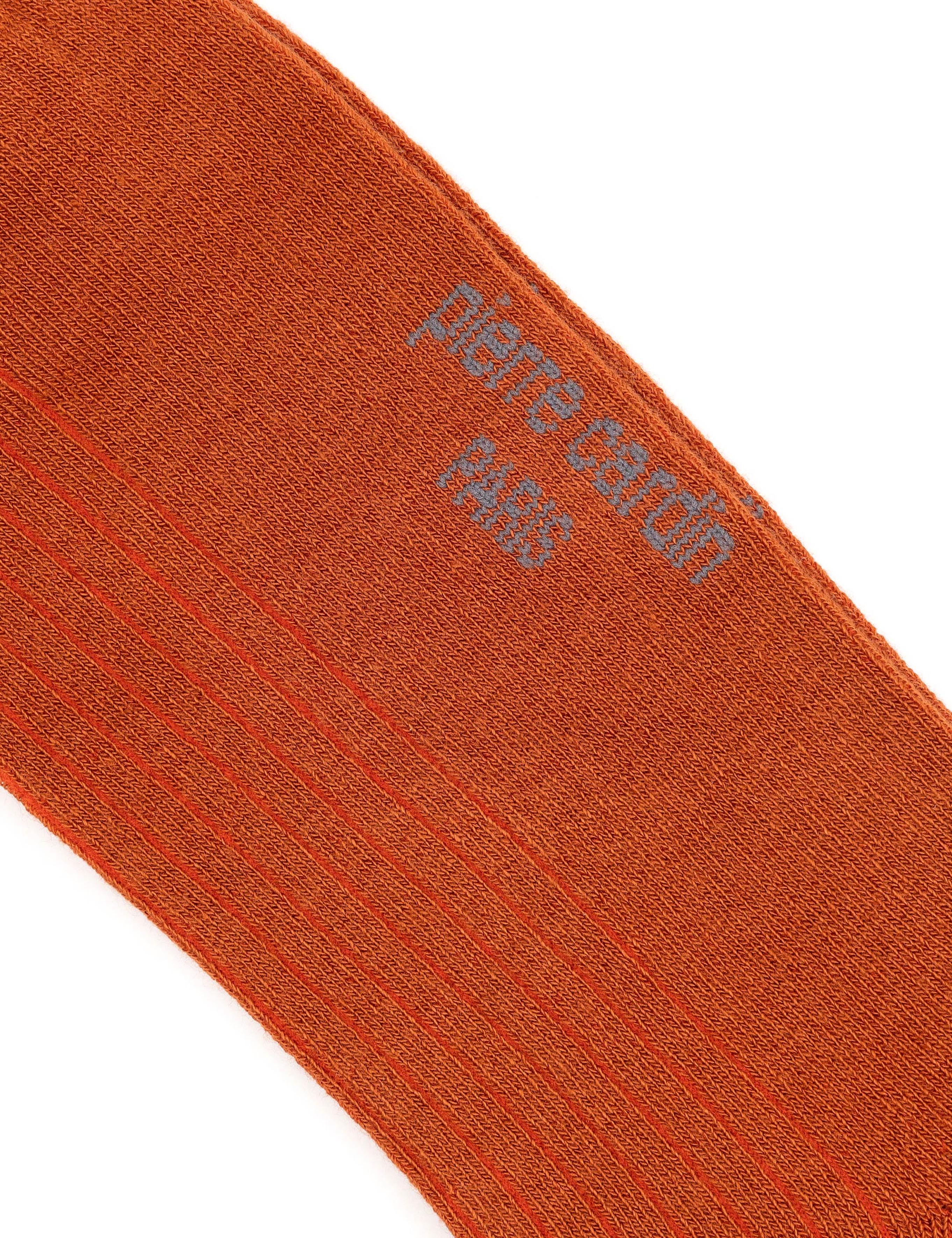 Erkek Bambu Karışımlı Turuncu Soket Desenli Çorap