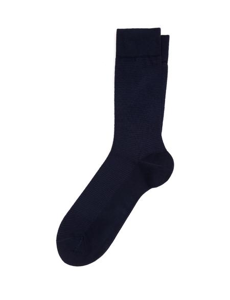 Erkek Lacivert Düz Soket Çorap - 50291775003