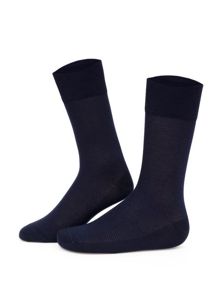 Erkek Lacivert Düz Soket Çorap - 50291775003