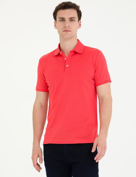 Nar Çiçeği Slim Fit Merserize Tişört - 50274688055