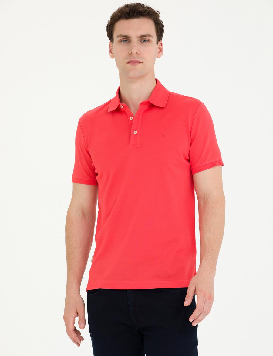 Nar Çiçeği Slim Fit Merserize Tişört