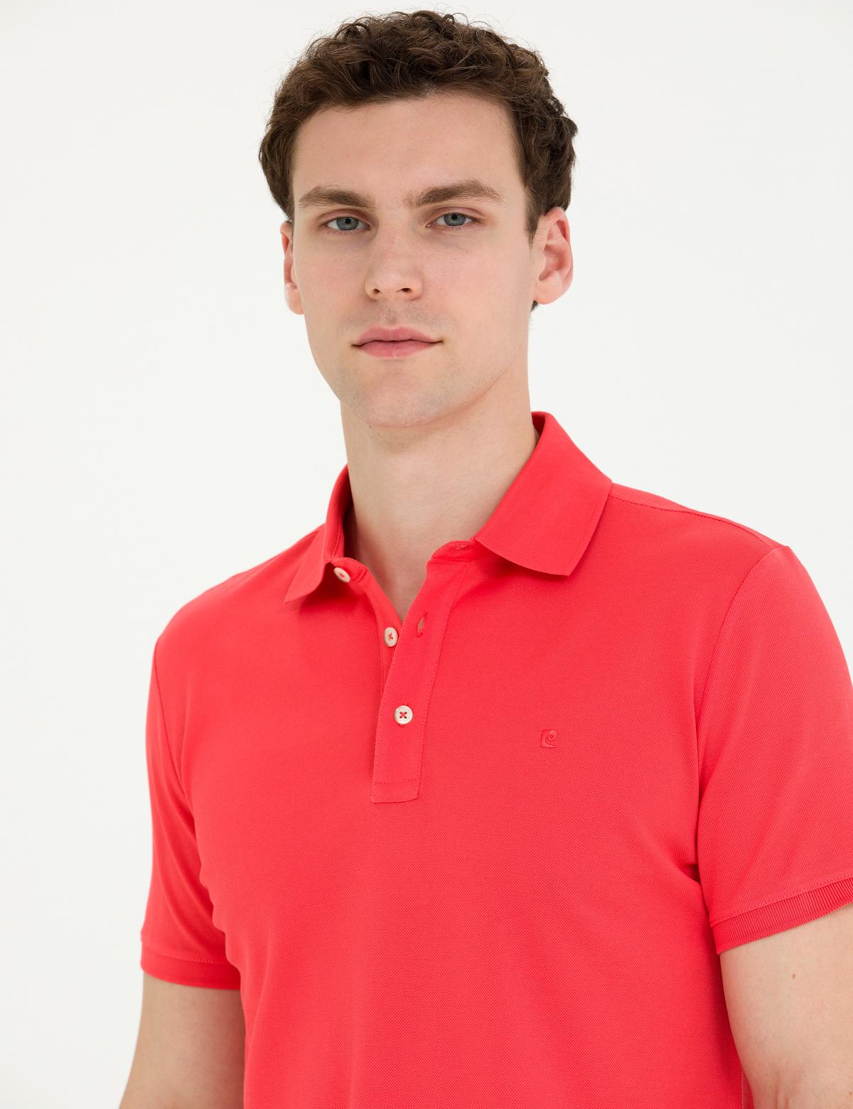 Nar Çiçeği Slim Fit Merserize Tişört - 50274688055