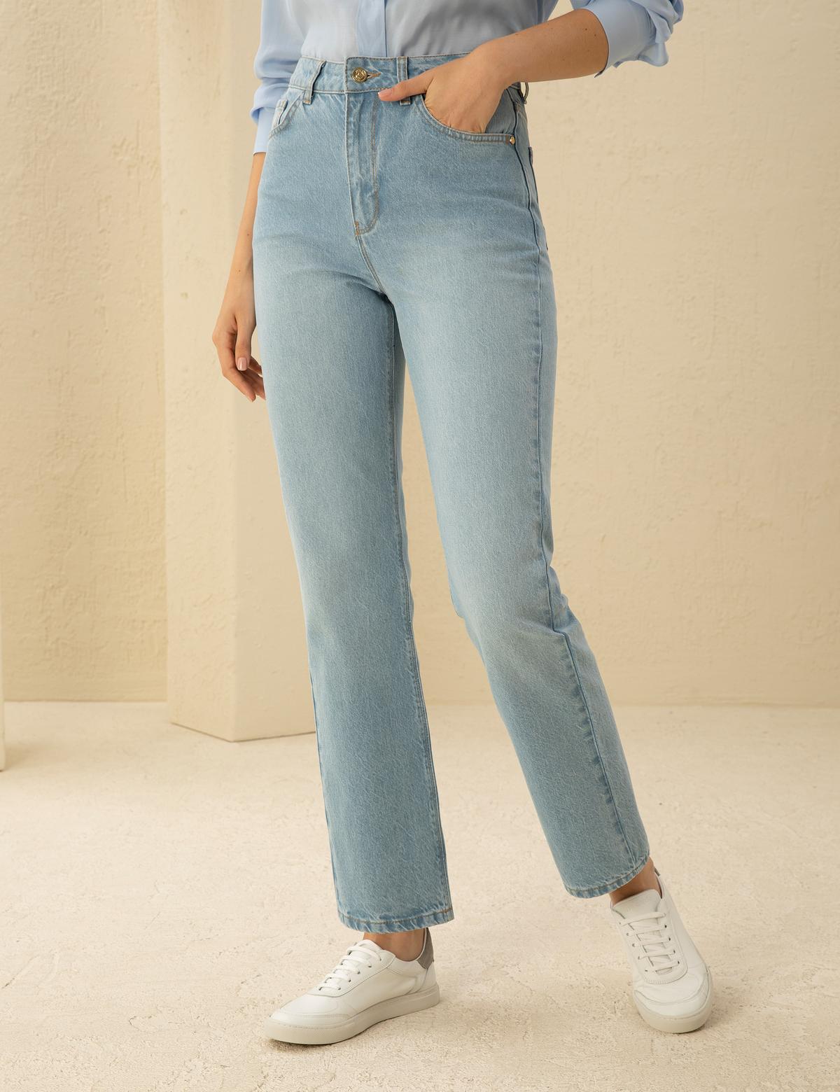 Açık Mavi Straight Fit Jean Pantolon - 50289441001