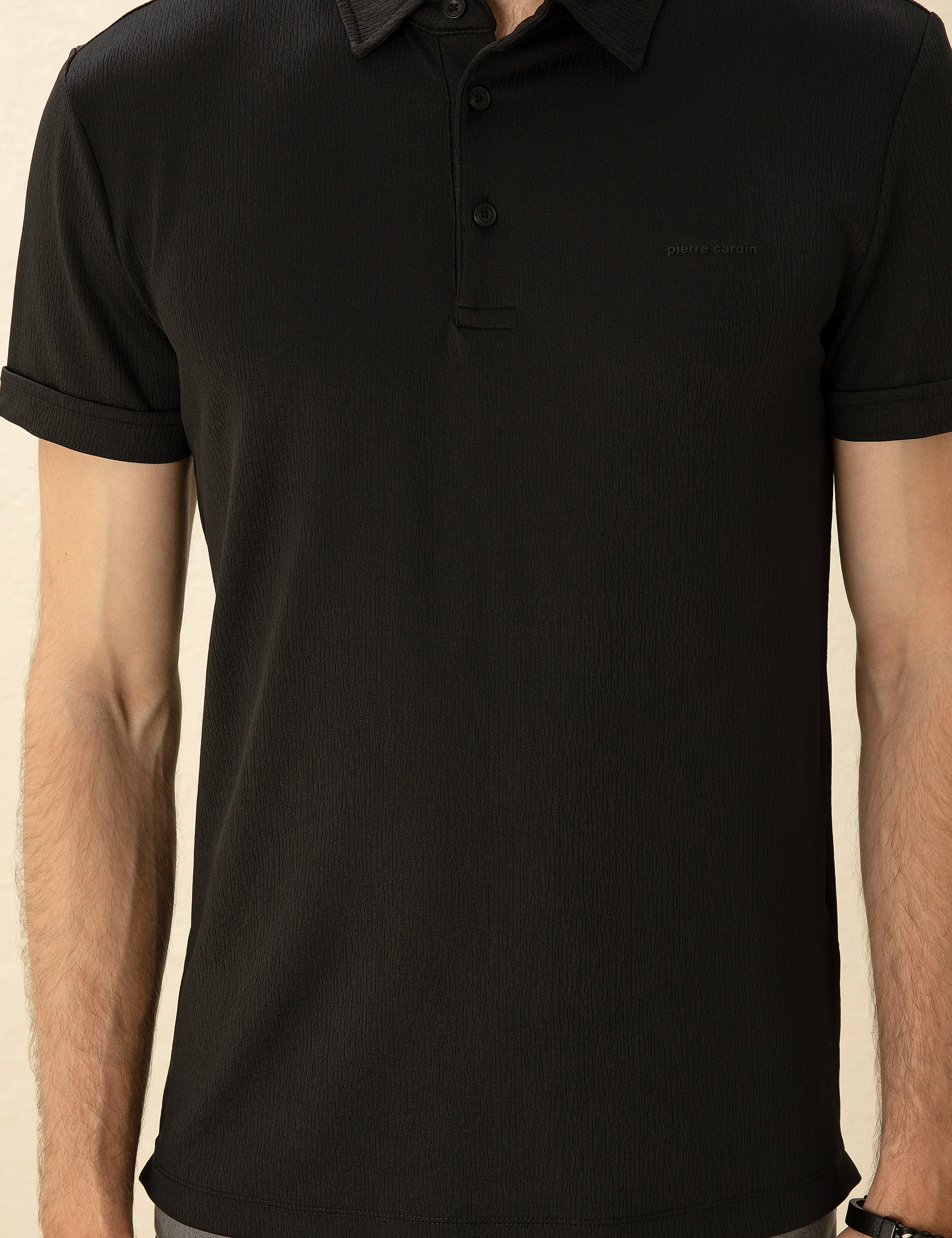 Siyah Slim Fit Tişört - Image 6